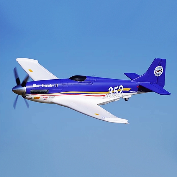 image FMS 1100mm P-51 BLUE THUNDER ARTF W/REFLEX w/o TX/RX/BATT - Image 1