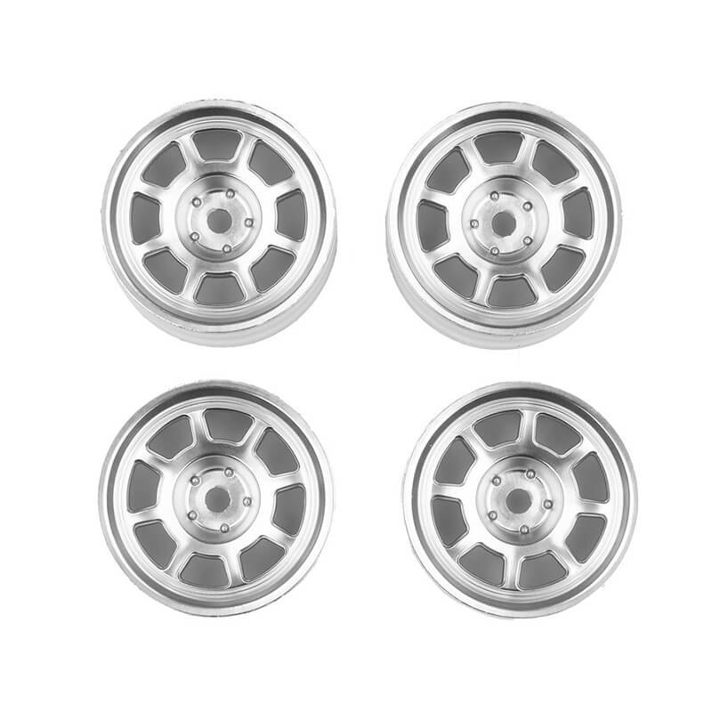 image TEAM ASSOCIATED 6x6 WHEELS, CHROME - Image 1