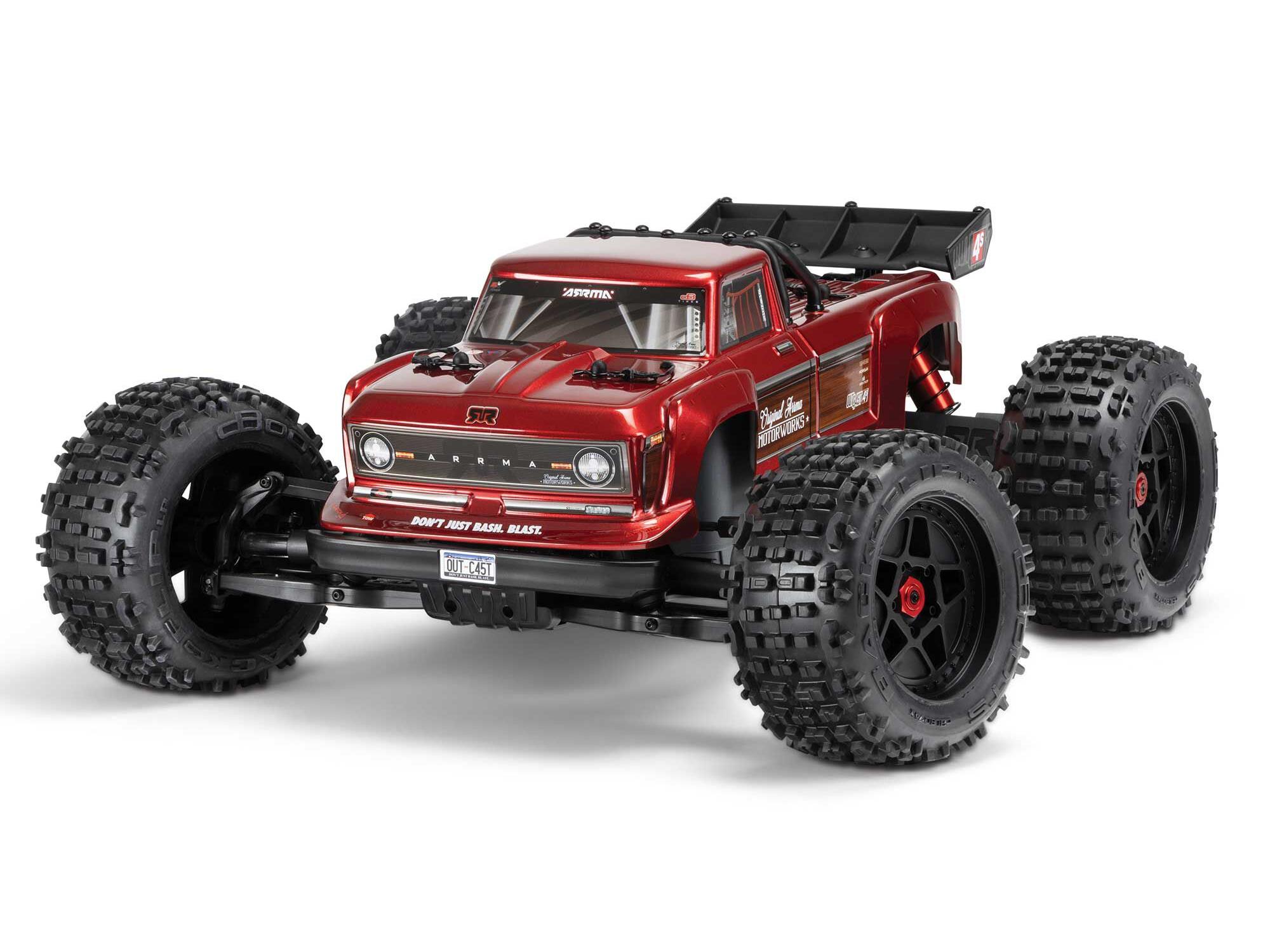 1/10 OUTCAST 4S 4X4 BLX Stunt MT (with Centre Diff) Red 1/10 OUTCAST 4S 4X4 BLX Stunt MT (with Centre Diff) Red - Image 1