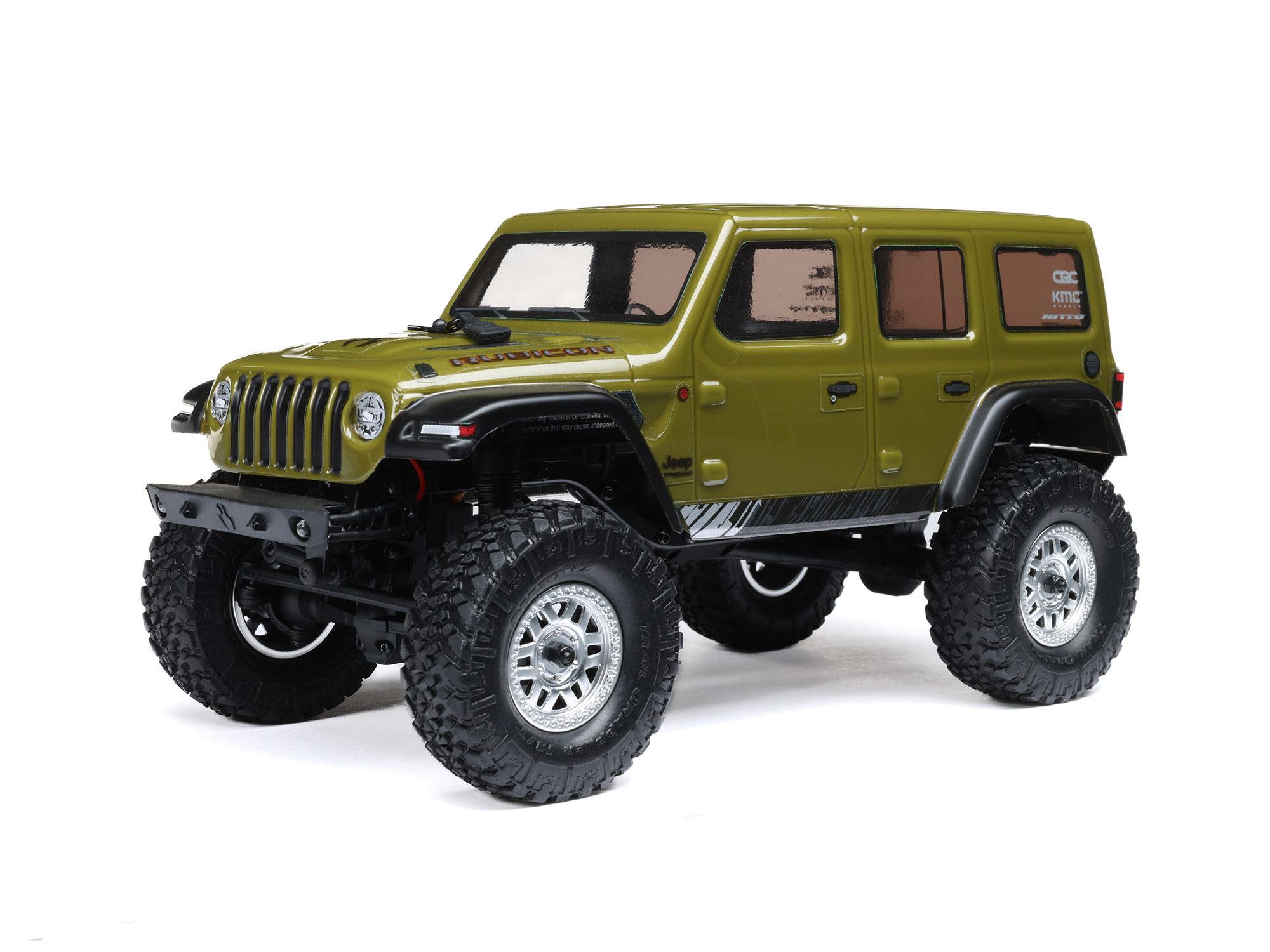 1/24 SCX24 Jeep Wrangler JLU 4WD Rock Crawler RTR Green 1/24 SCX24 Jeep Wrangler JLU 4WD Rock Crawler RTR Green - Image 1
