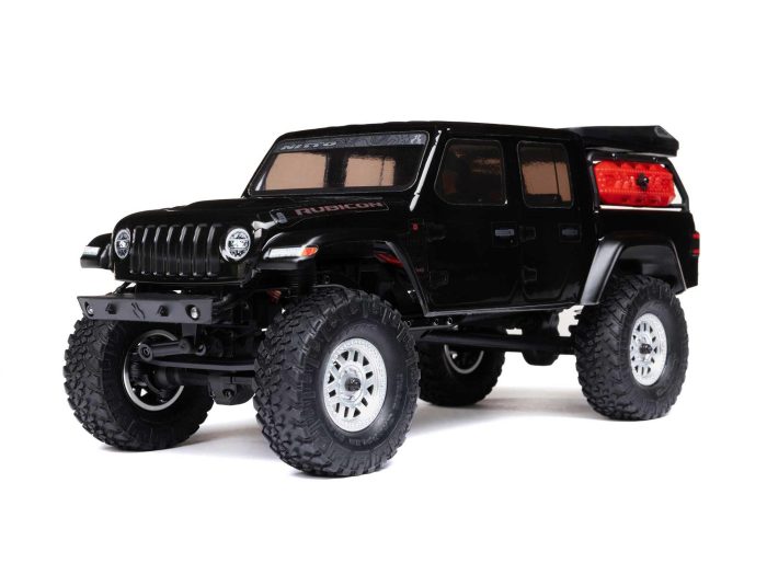 1/24 SCX24 Jeep JT Gladiator 4WD Rock Crawler RTR Black - Image 1