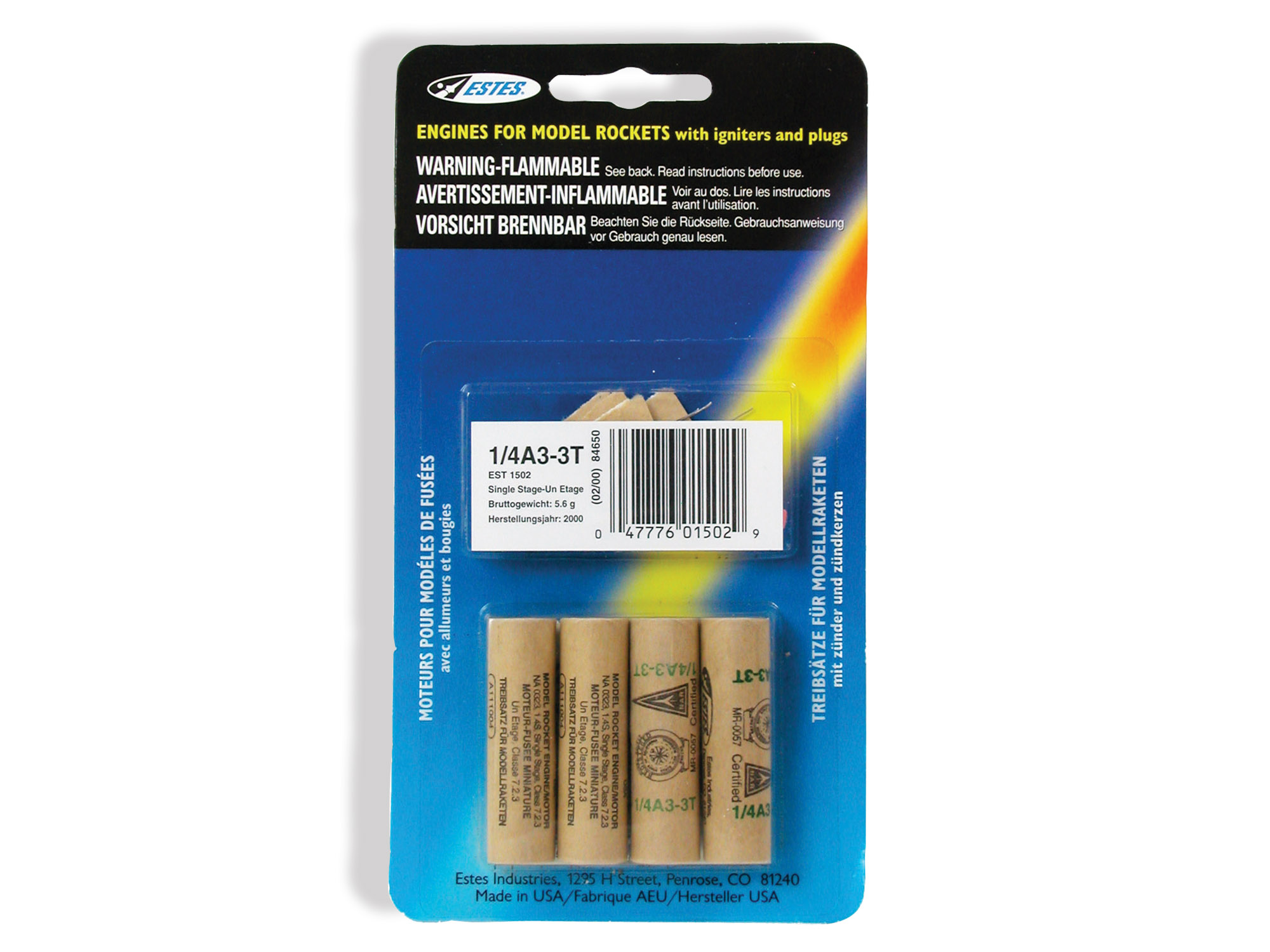 Rocket motors 1/4A3-3T (Pk4) Rocket motors 1/4A3-3T (Pk4) - Image 1