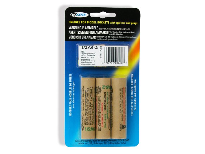 Rocket motors 1/2A6-2 (Pk3) - Image 1