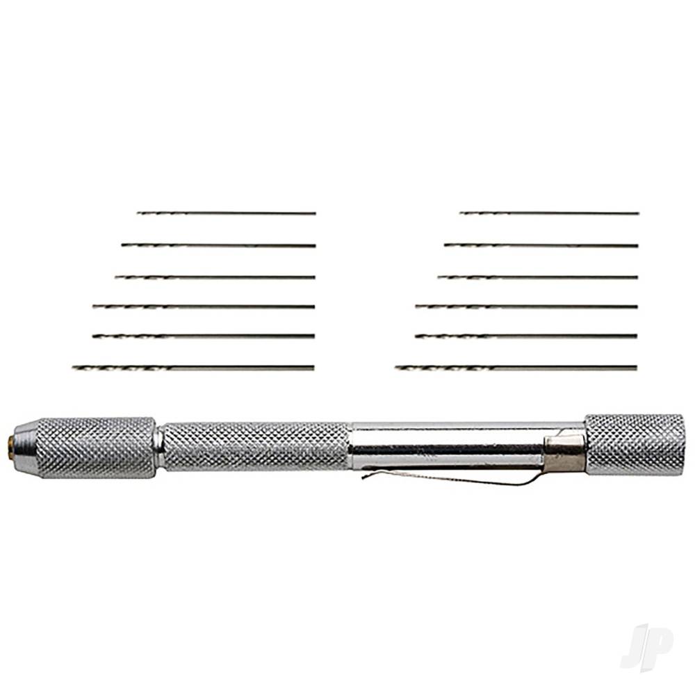Mini Pin Vice with 12 Assorted Drills (Carded) image_JP-EXL70003