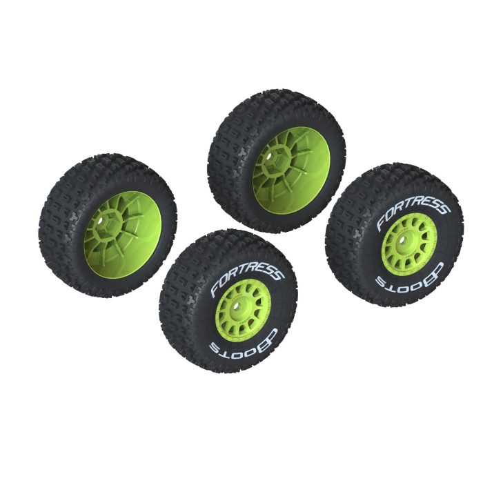 dBoots 'FORTRESS' Tire Set Glued, Yellow (2 Pairs) - Image 1