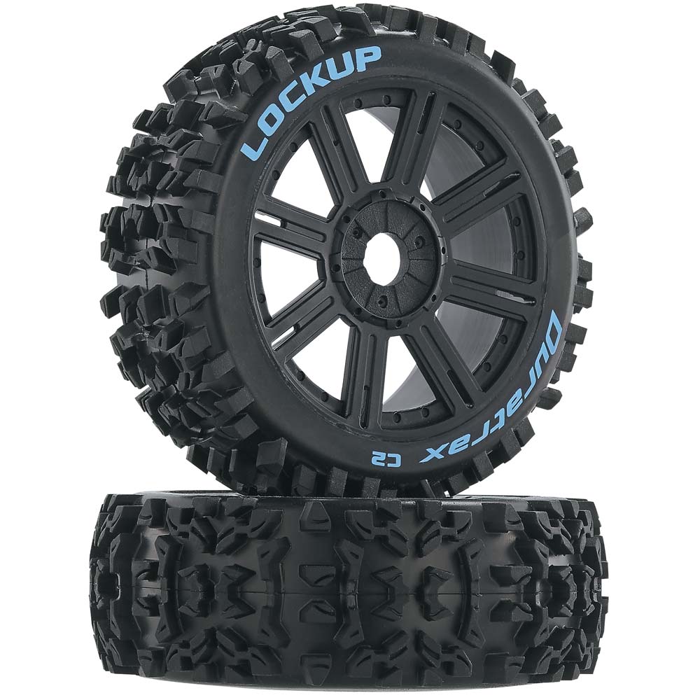 Lockup Buggy Tire C2 Mounted Spoke Black (2) Lockup Buggy Tire C2 Mounted Spoke Black (2) - Image 1