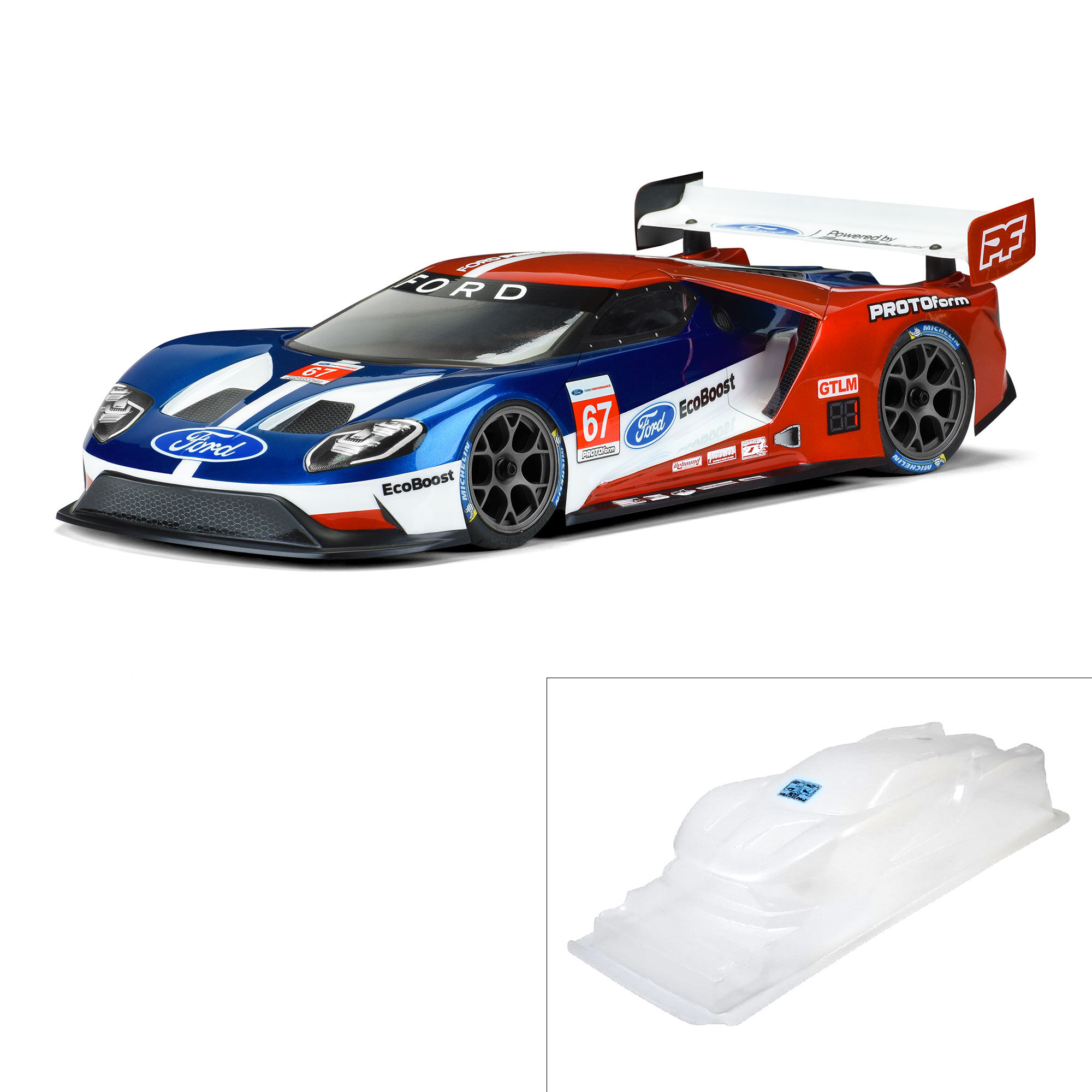 1/10 Ford GT LW Clear Body: 190mm Touring Car with LP shock 1/10 Ford GT LW Clear Body: 190mm Touring Car with LP shock - Image 1