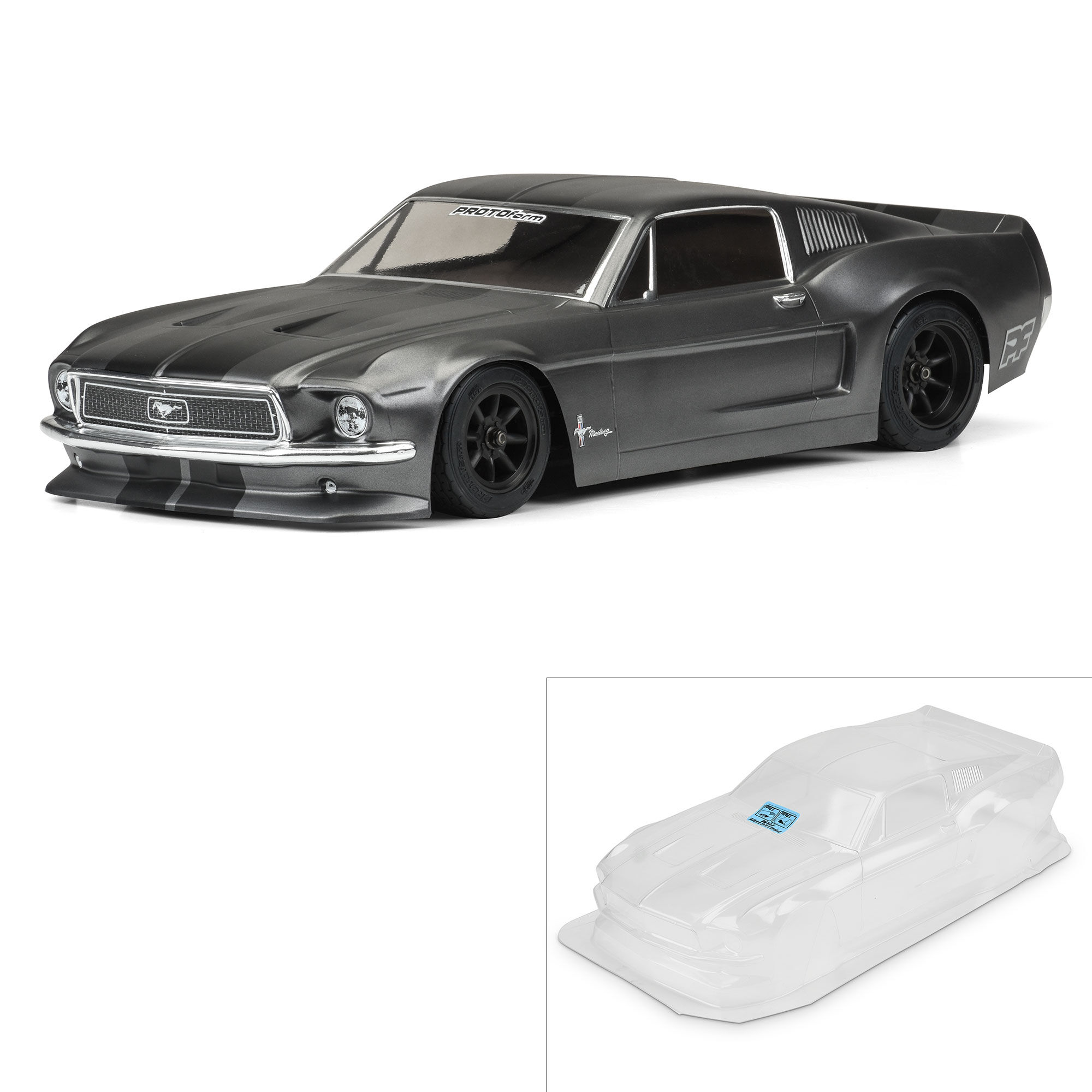 1/10 1968 Ford Mustang Clear Body: Vintage Trans-Am 1/10 1968 Ford Mustang Clear Body: Vintage Trans-Am - Image 1