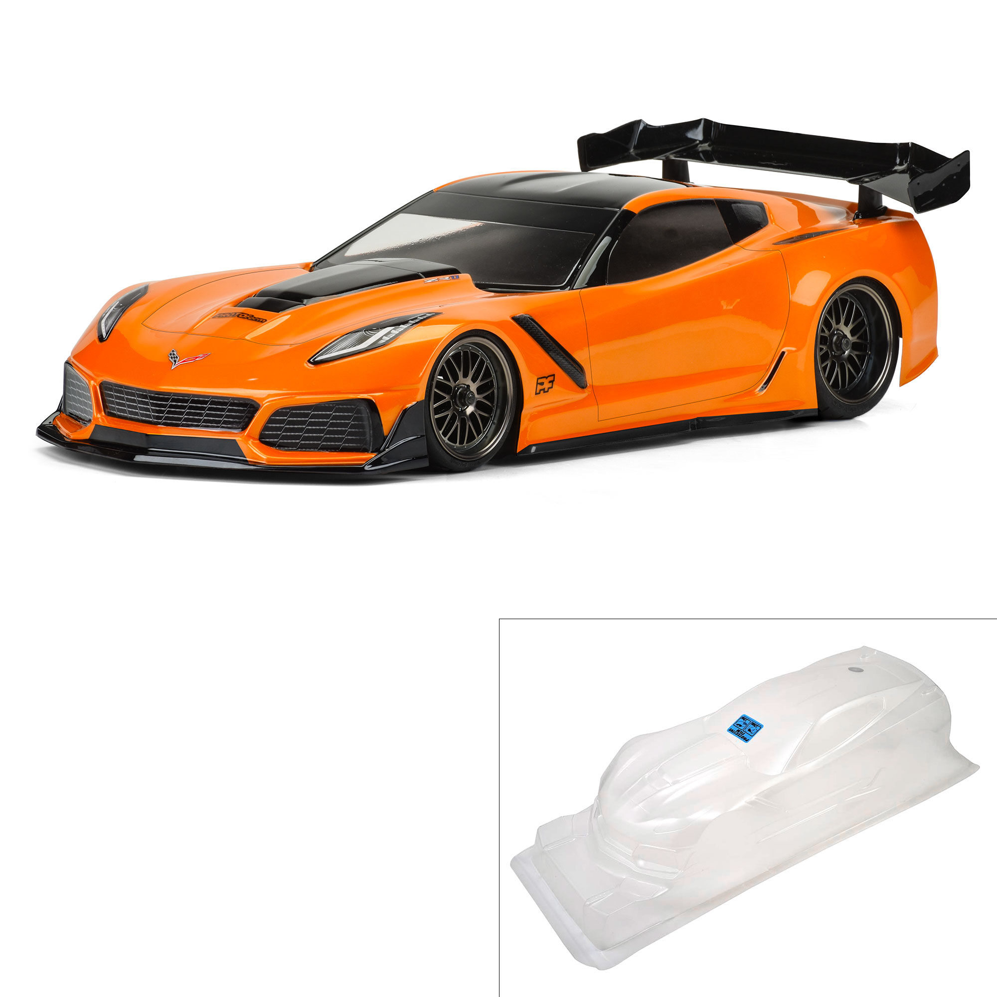 1/10 Chevrolet Corvette ZR1 LW Clear Body: 190mm Touring Car 1/10 Chevrolet Corvette ZR1 LW Clear Body: 190mm Touring Car - Image 1