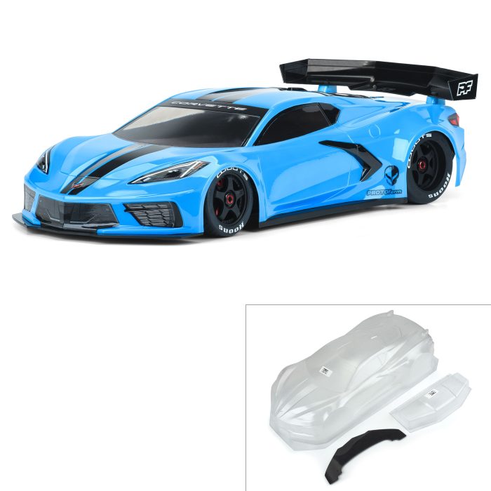 1/7 Chevrolet Corvette C8 Clear Body: ARRMA Felony & Infract - Image 1