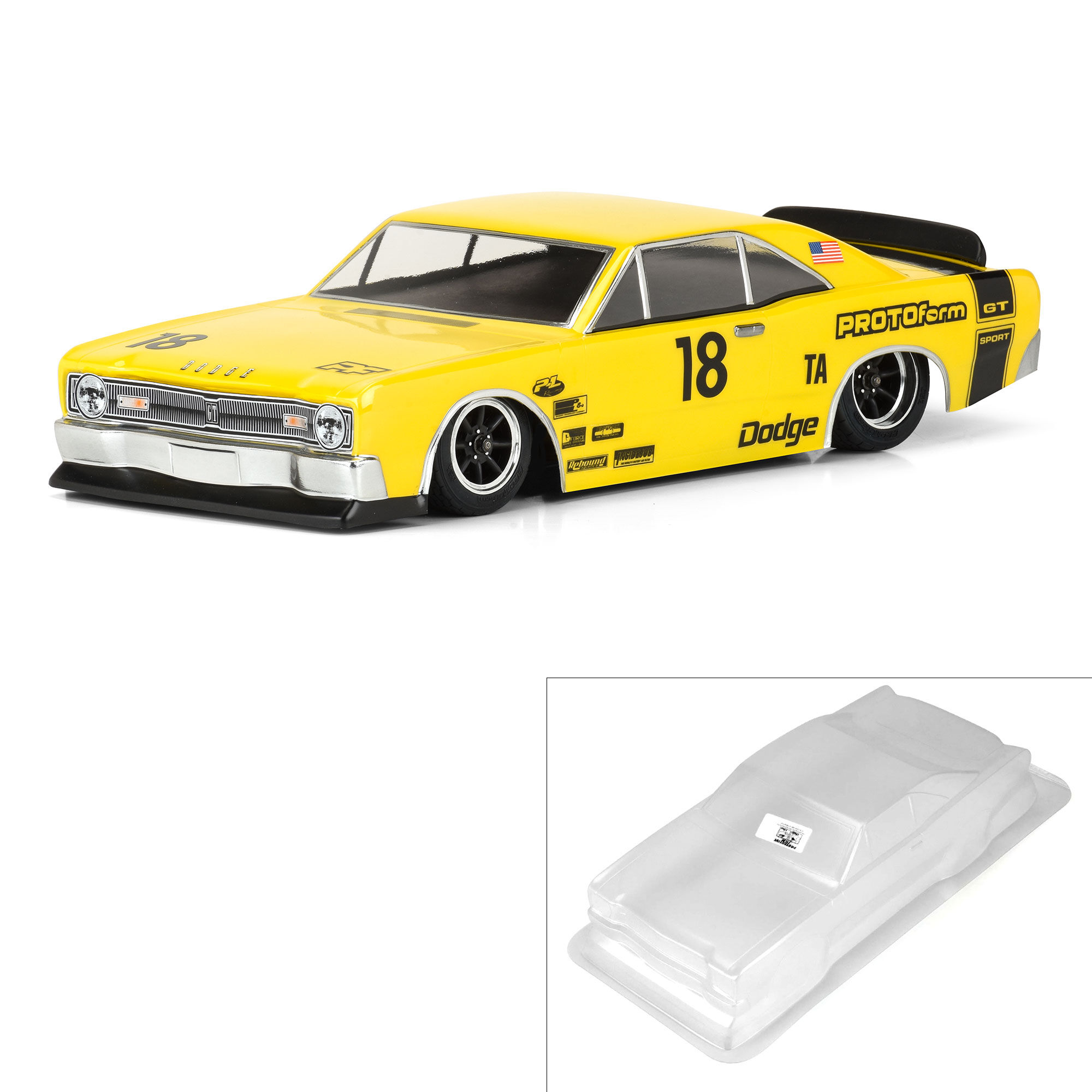 1/10 1967 Dodge Dart Clear Body: Vintage Trans-Am 1/10 1967 Dodge Dart Clear Body: Vintage Trans-Am - Image 1