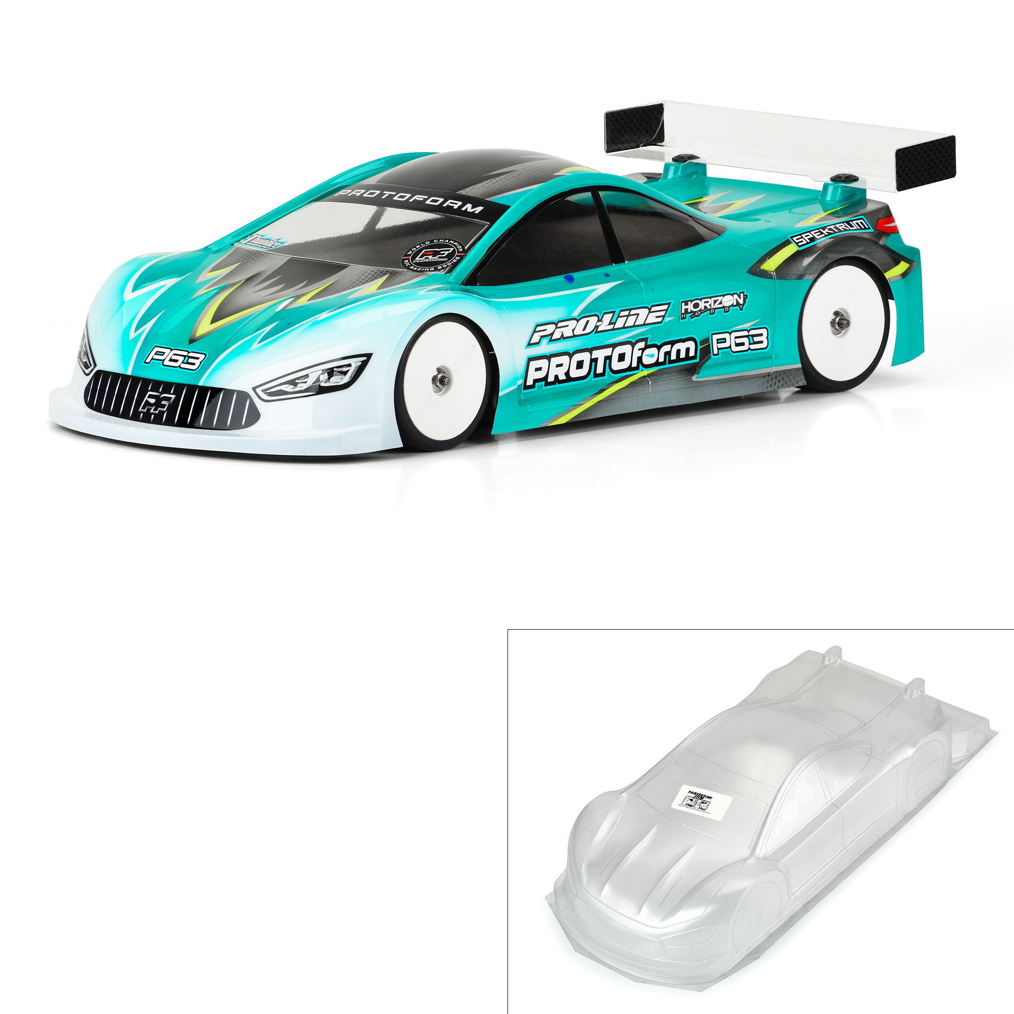 1/10 P63 Light Weight (0.65mm) Clear Body for 190mm TC 1/10 P63 Light Weight (0.65mm) Clear Body for 190mm TC - Image 1