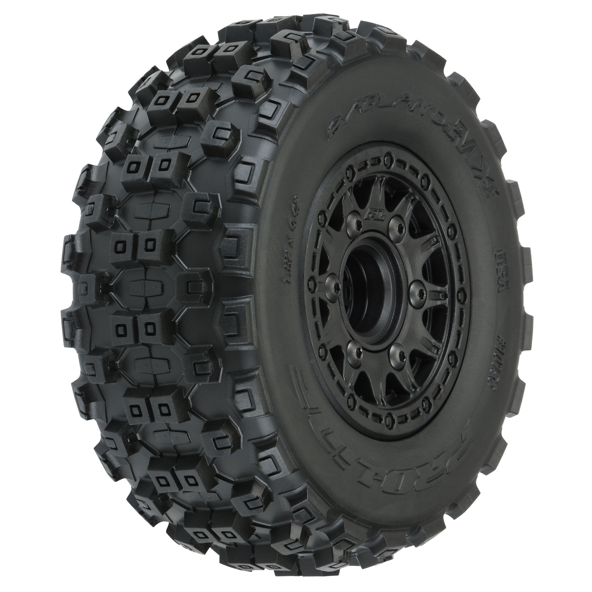 1/10 Badlands MX M2 Fr/Rr 2.2"/3.0" SC Mounted 12mm Blk Raid 1/10 Badlands MX M2 Fr/Rr 2.2"/3.0" SC Mounted 12mm Blk Raid - Image 1