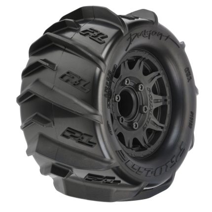 1/10 Dumont Front/Rear 2.8" MT Tires Mounted 12mm Blk Raid (