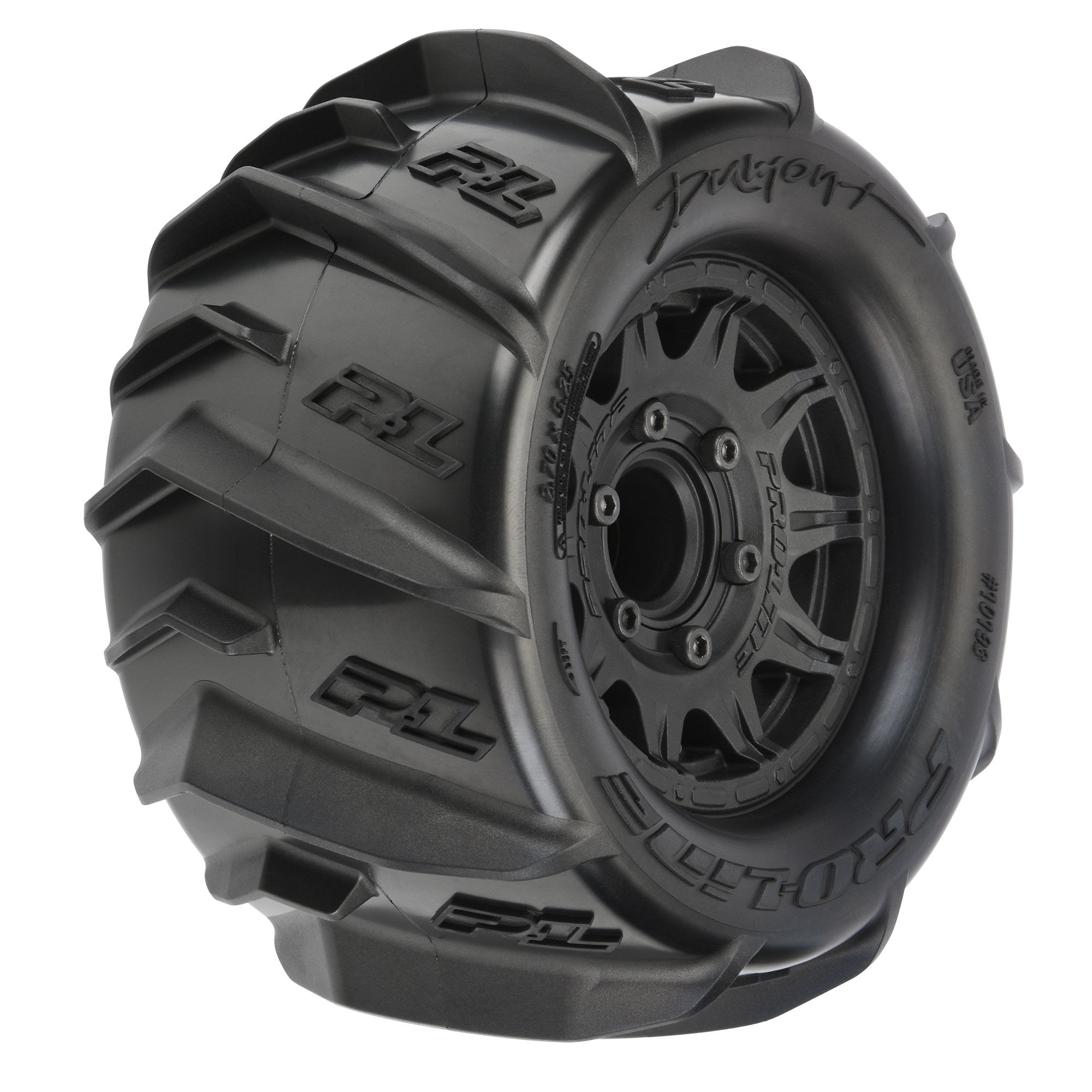 1/10 Dumont Front/Rear 2.8" MT Tires Mounted 12mm Blk Raid ( 1/10 Dumont Front/Rear 2.8" MT Tires Mounted 12mm Blk Raid ( - Image 1
