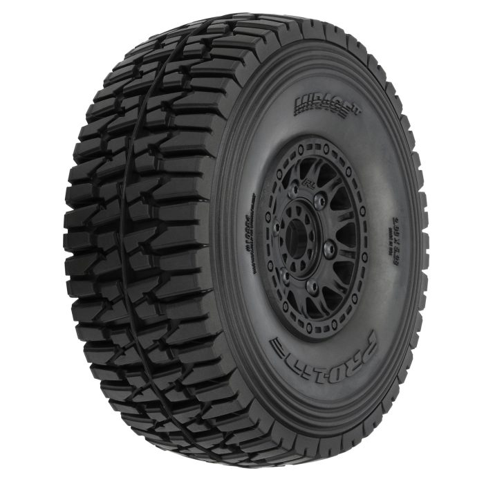 1/7 Mirage TT BELTED F/R Tires MTD 17mm Blk Raid (2): Mojave - Image 1