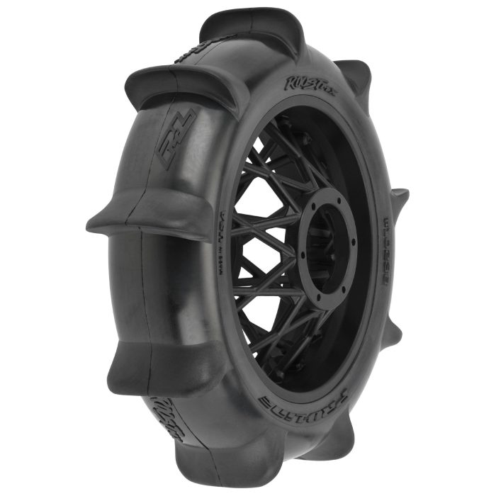 Roost MX Sand/Snow Paddle Motorcycle Tire Mounted on Black W - Image 1