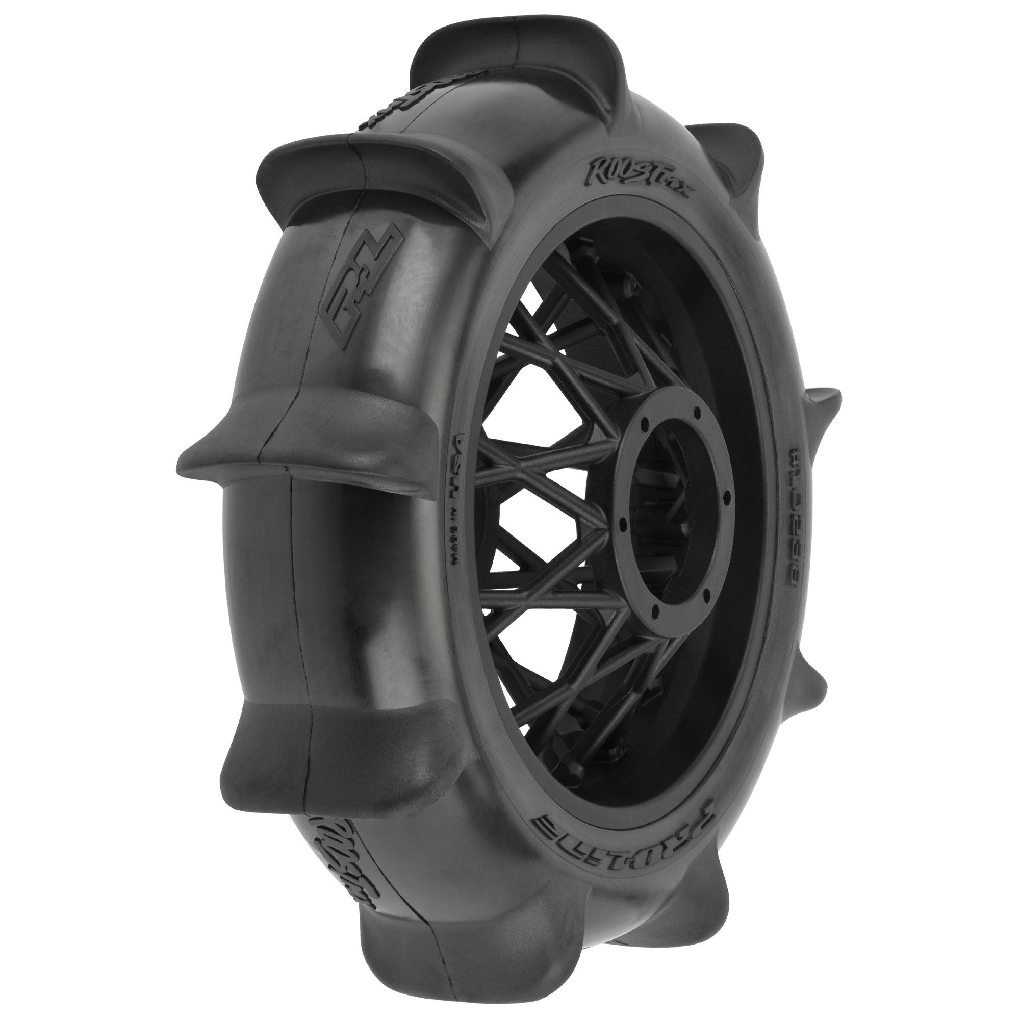Roost MX Sand/Snow Paddle Motorcycle Tire Mounted on Black W Roost MX Sand/Snow Paddle Motorcycle Tire Mounted on Black W - Image 1