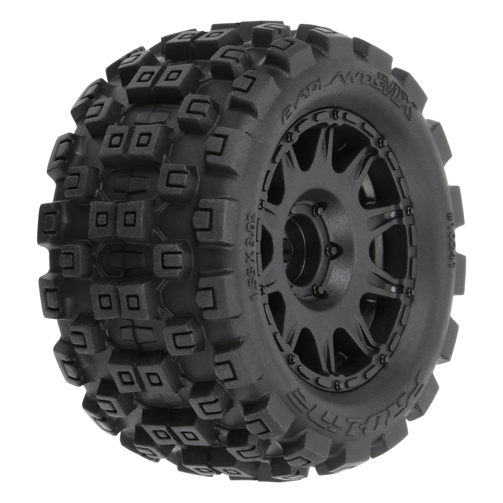 Badlands MX 1.85" All-Terrain Truck Tires (4) Mounted on Rai Badlands MX 1.85" All-Terrain Truck Tires (4) Mounted on Rai - Image 1
