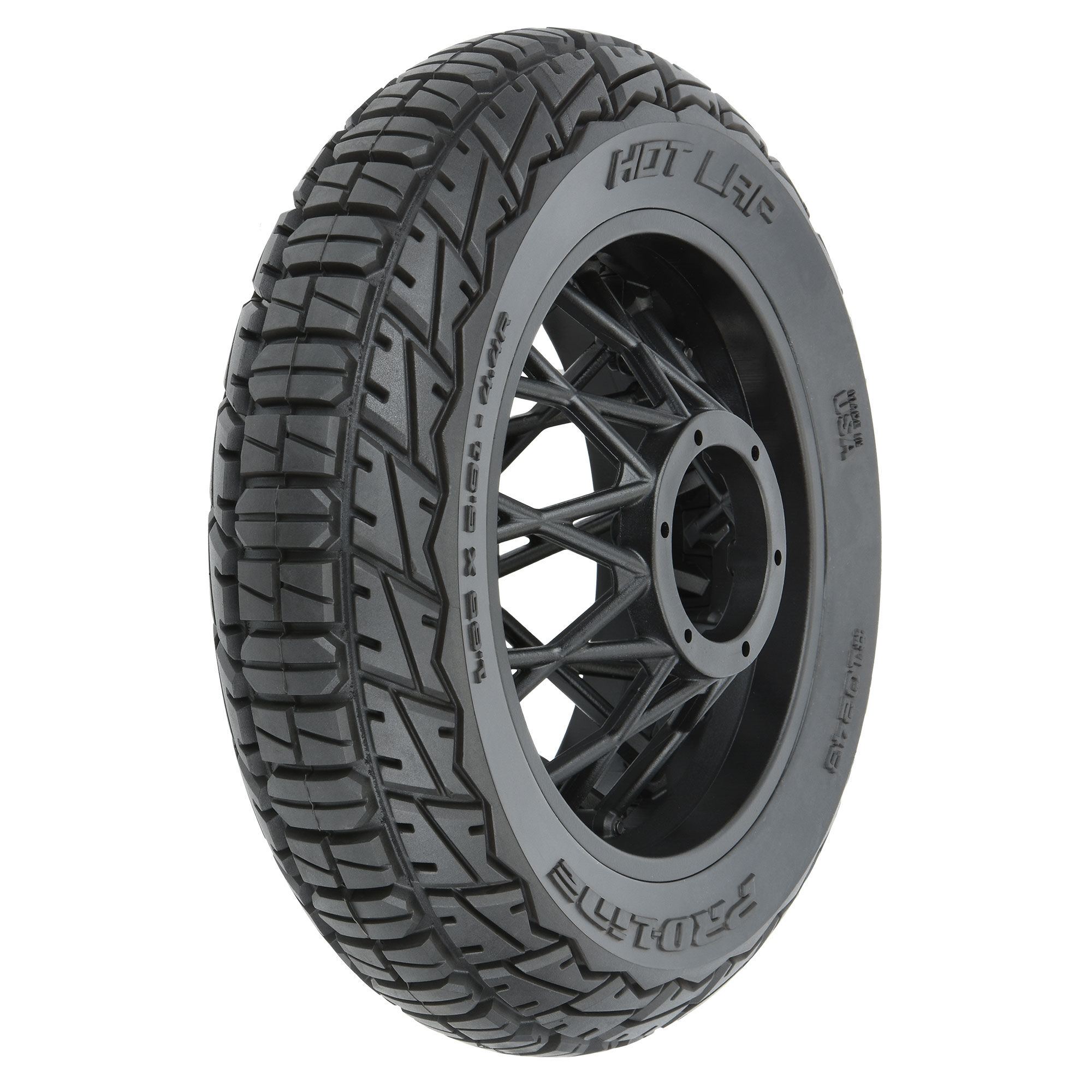 1/4 Hot Lap MX S3 Rear Tire MTD Black Supermoto Wheel: Promo 1/4 Hot Lap MX S3 Rear Tire MTD Black Supermoto Wheel: Promo - Image 1