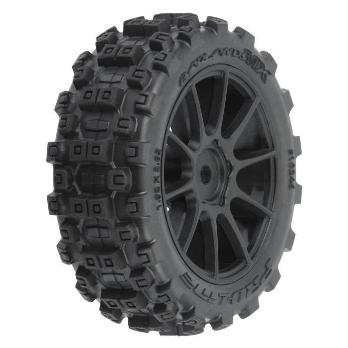 Badlands MX 1.9" Buggy Tires MTD Mach-10 Black Wheels: Typho - Image 1