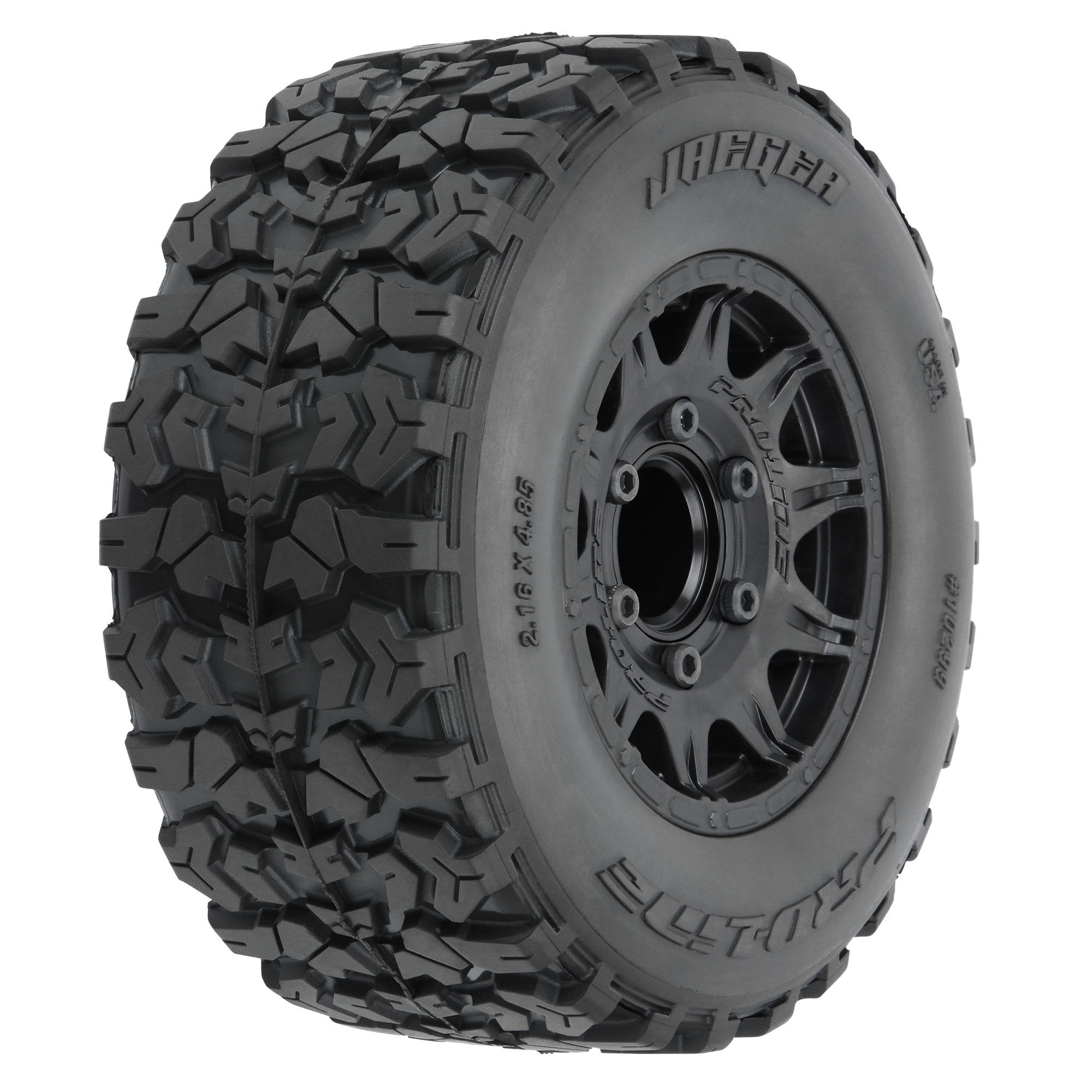 1/10 Jaeger HP BELTED F/R 2.8" MT Tires MTD 12mm/14mm Black 1/10 Jaeger HP BELTED F/R 2.8" MT Tires MTD 12mm/14mm Black - Image 1