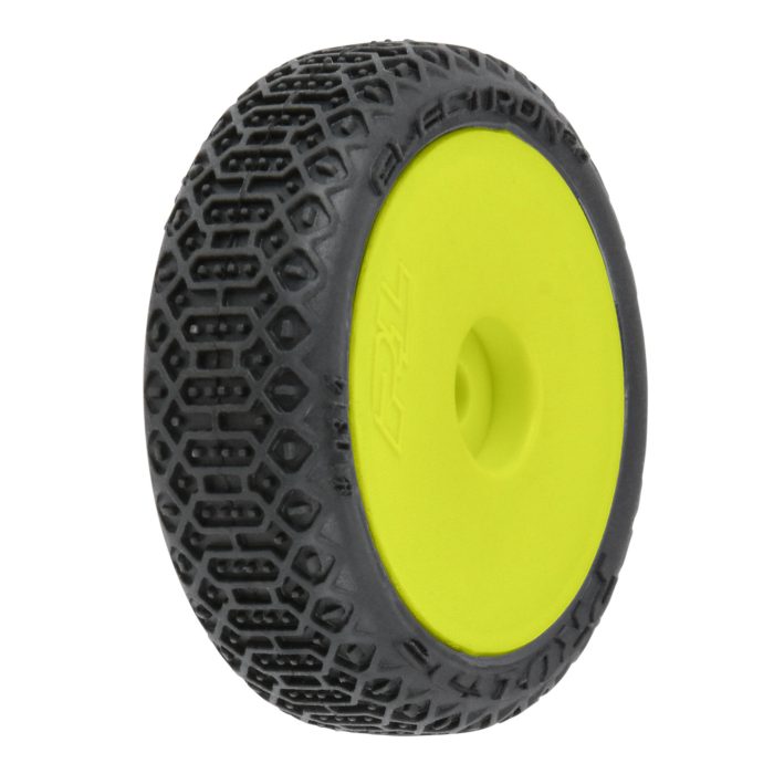 1/24 Electron 2.0 Buggy F/R Tires Mounted 7mm Yellow (4): Mi - Image 1