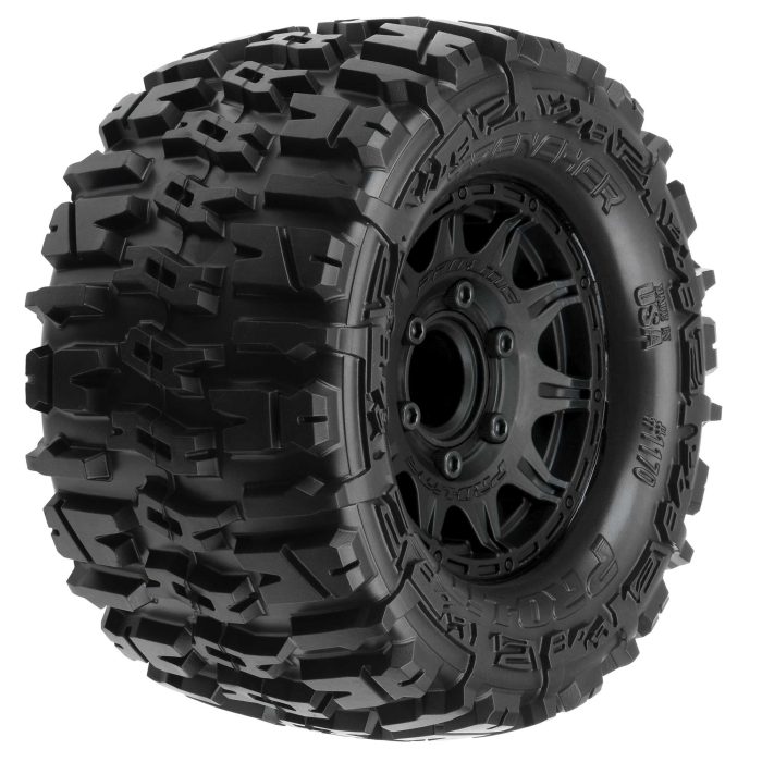 1/10 Trencher Front/Rear 2.8" MT Tires Mounted 12mm Blk Raid - Image 1