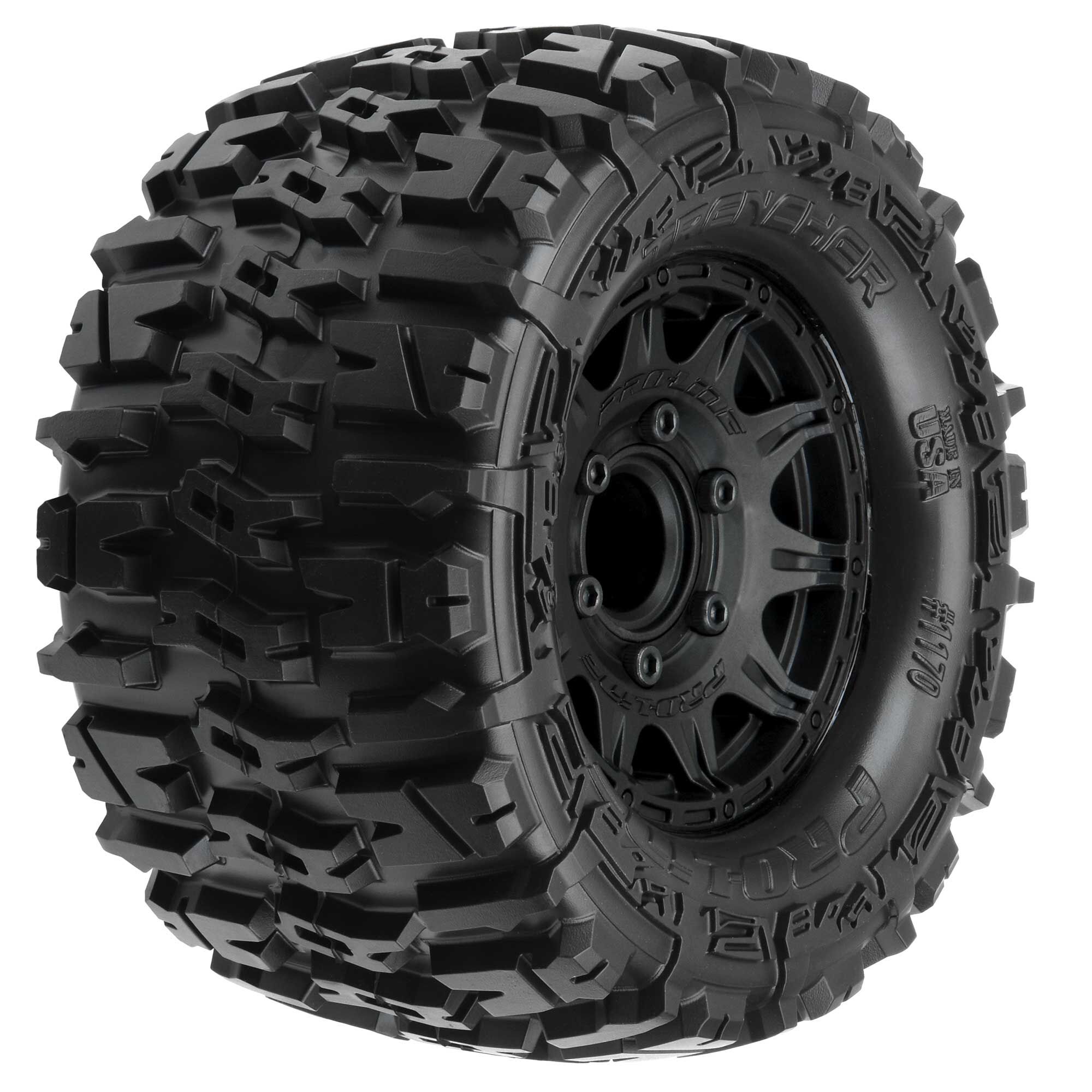 1/10 Trencher Front/Rear 2.8" MT Tires Mounted 12mm Blk Raid 1/10 Trencher Front/Rear 2.8" MT Tires Mounted 12mm Blk Raid - Image 1