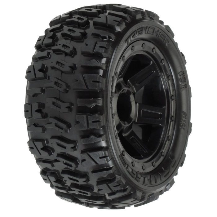 1/16 Trencher M2 Fr/Rr 2.2" Tires Mounted 12mm Blk Desperado - Image 1