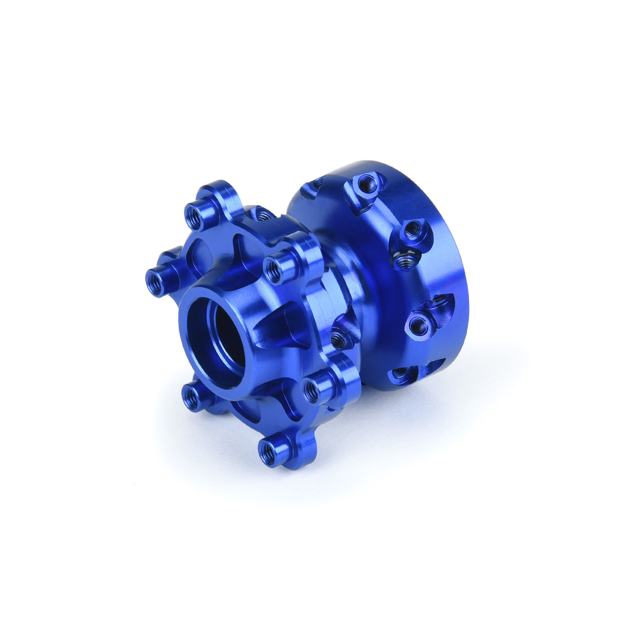 1/4 Pro-Spec Aluminum Front Hub Blue: Promoto-MX 1/4 Pro-Spec Aluminum Front Hub Blue: Promoto-MX - Image 1