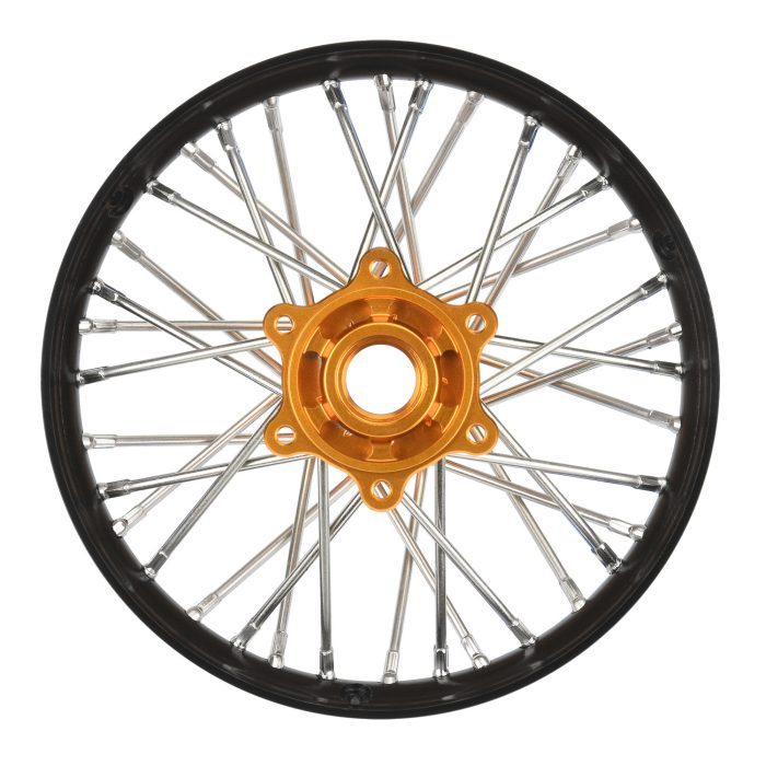 1/4 Pro-Spec Aluminum V2 Bead Rear Wheel Black/Gold (1): Pro - Image 1