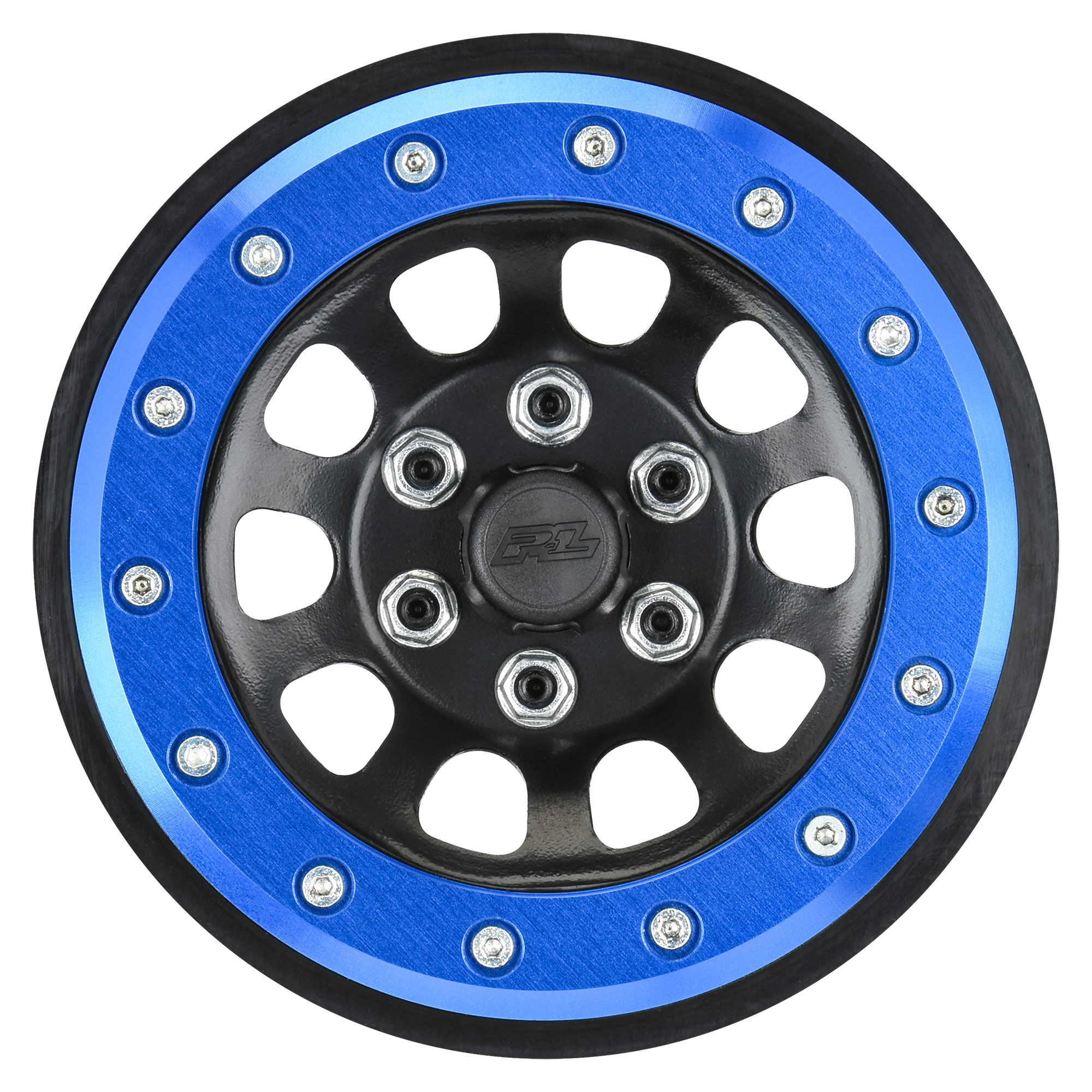 1/6 Steelies Stamped Steel 2.9" Dual Offset SCX6 Wheels Blue 1/6 Steelies Stamped Steel 2.9" Dual Offset SCX6 Wheels Blue - Image 1