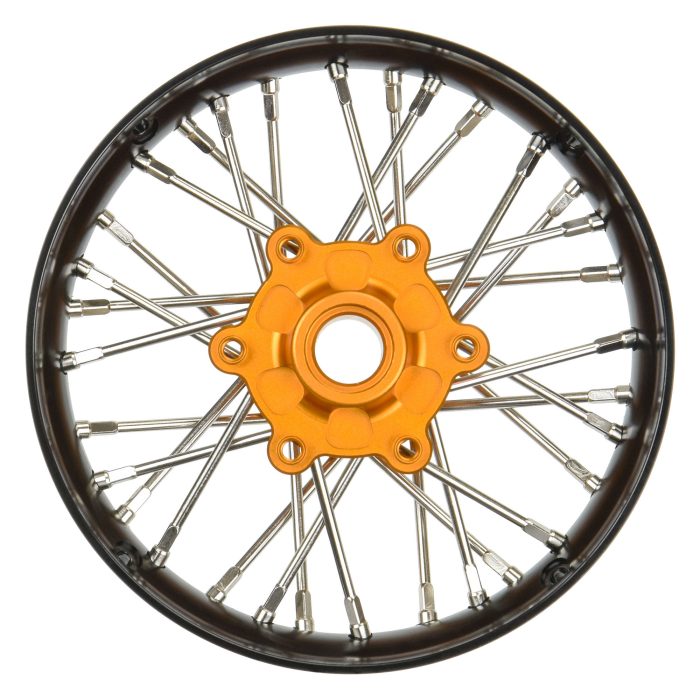 1/4 Pro-Spec Aluminum V2 Bead Front Wheel Black/Gold (1): Pr - Image 1