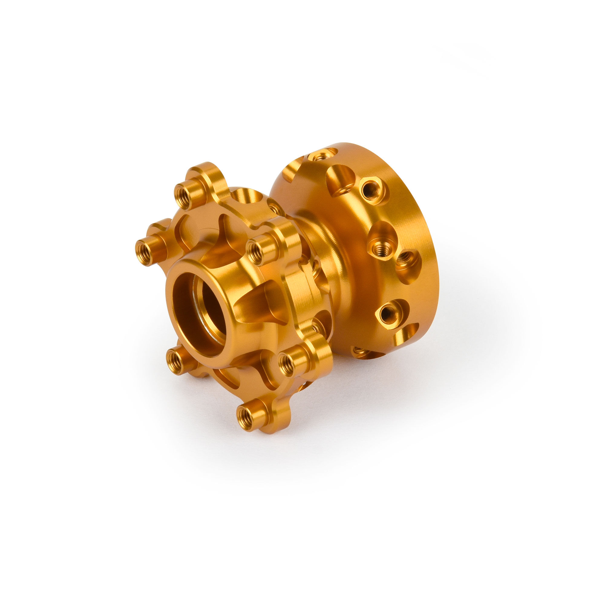1/4 Pro-Spec Aluminum Front Hub Gold: Promoto-SM 1/4 Pro-Spec Aluminum Front Hub Gold: Promoto-SM - Image 1