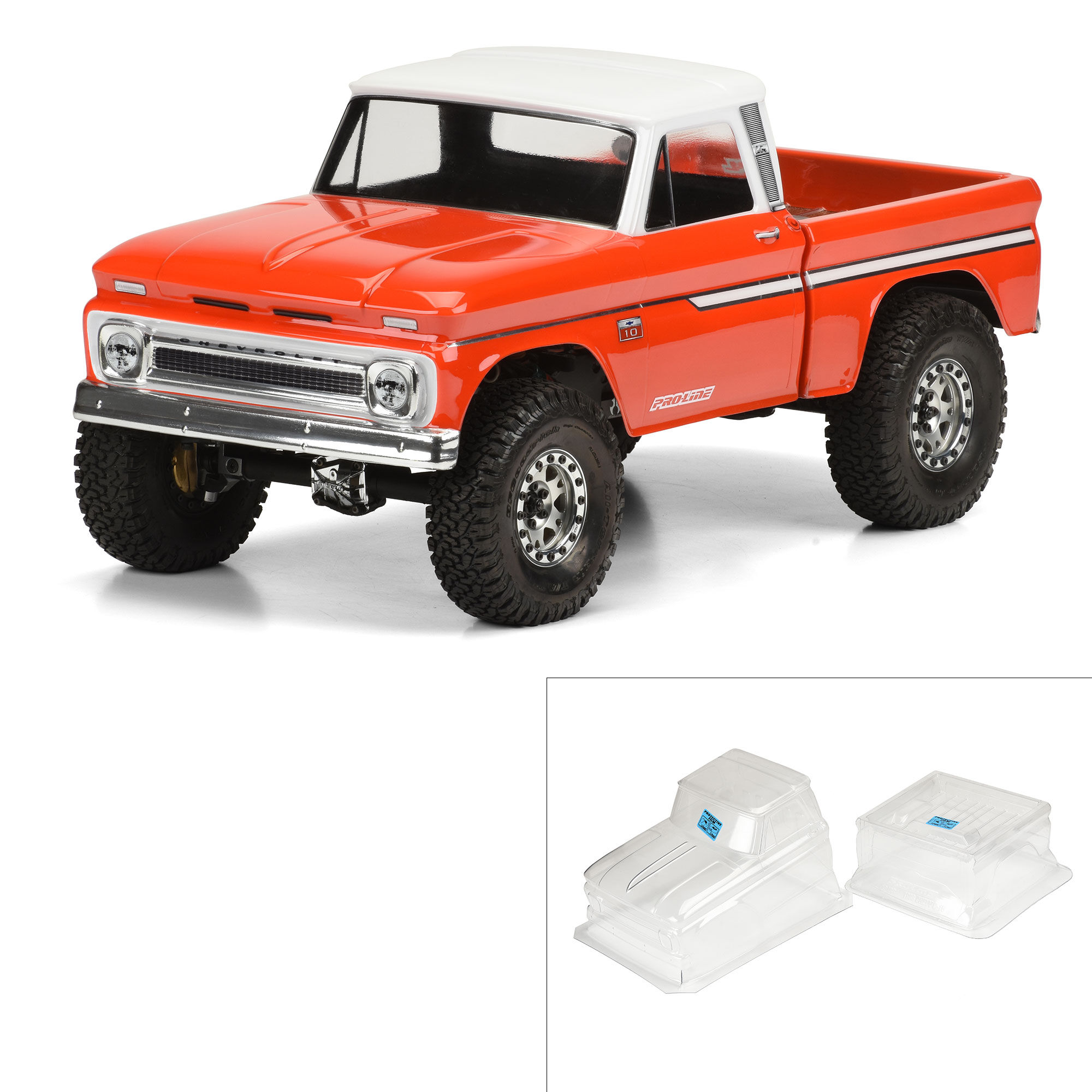 1/10 1966 Chevrolet C-10 Clear Body 12.3" (313mm) Wheelbase 1/10 1966 Chevrolet C-10 Clear Body 12.3" (313mm) Wheelbase - Image 1