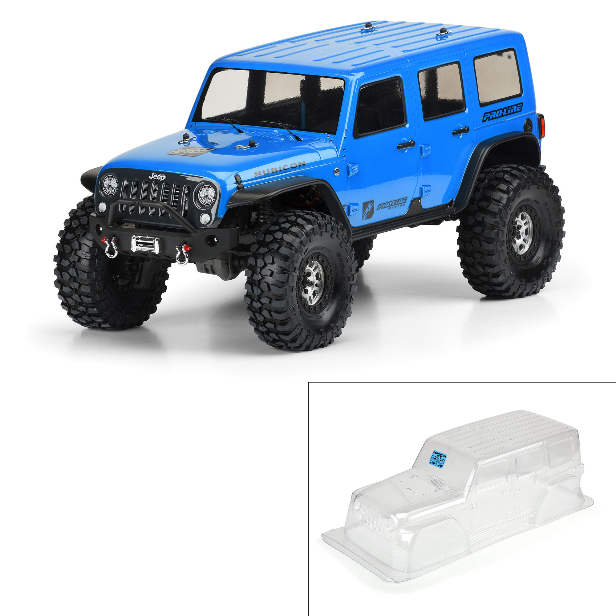 1/10 Jeep Wrangler Unlimited Rubicon Clr Body 12.8" WB TRX-4 1/10 Jeep Wrangler Unlimited Rubicon Clr Body 12.8" WB TRX-4 - Image 1