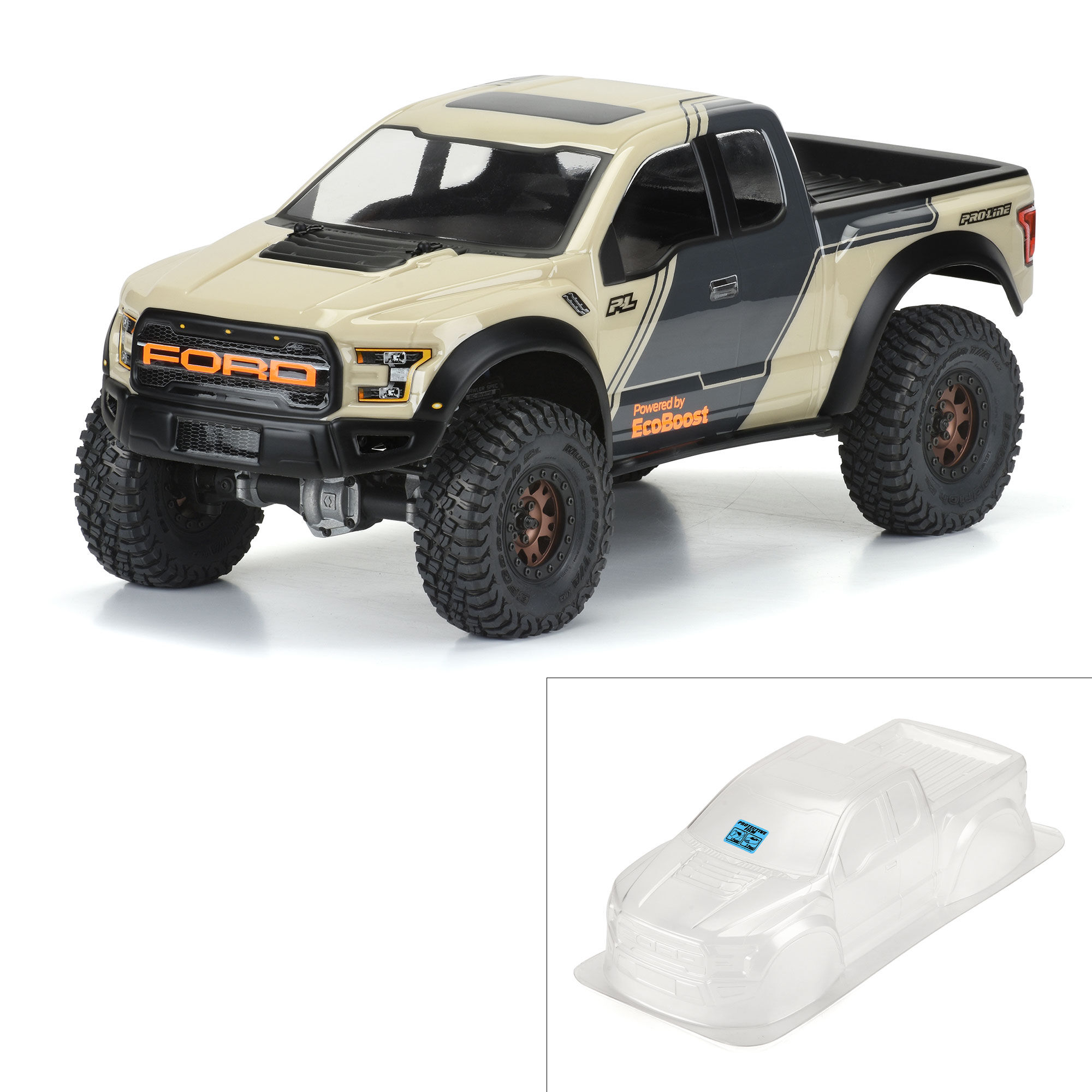 1/10 2017 Ford F-150 Raptor Clear Body 12.3" (313mm) WB Crwl 1/10 2017 Ford F-150 Raptor Clear Body 12.3" (313mm) WB Crwl - Image 1