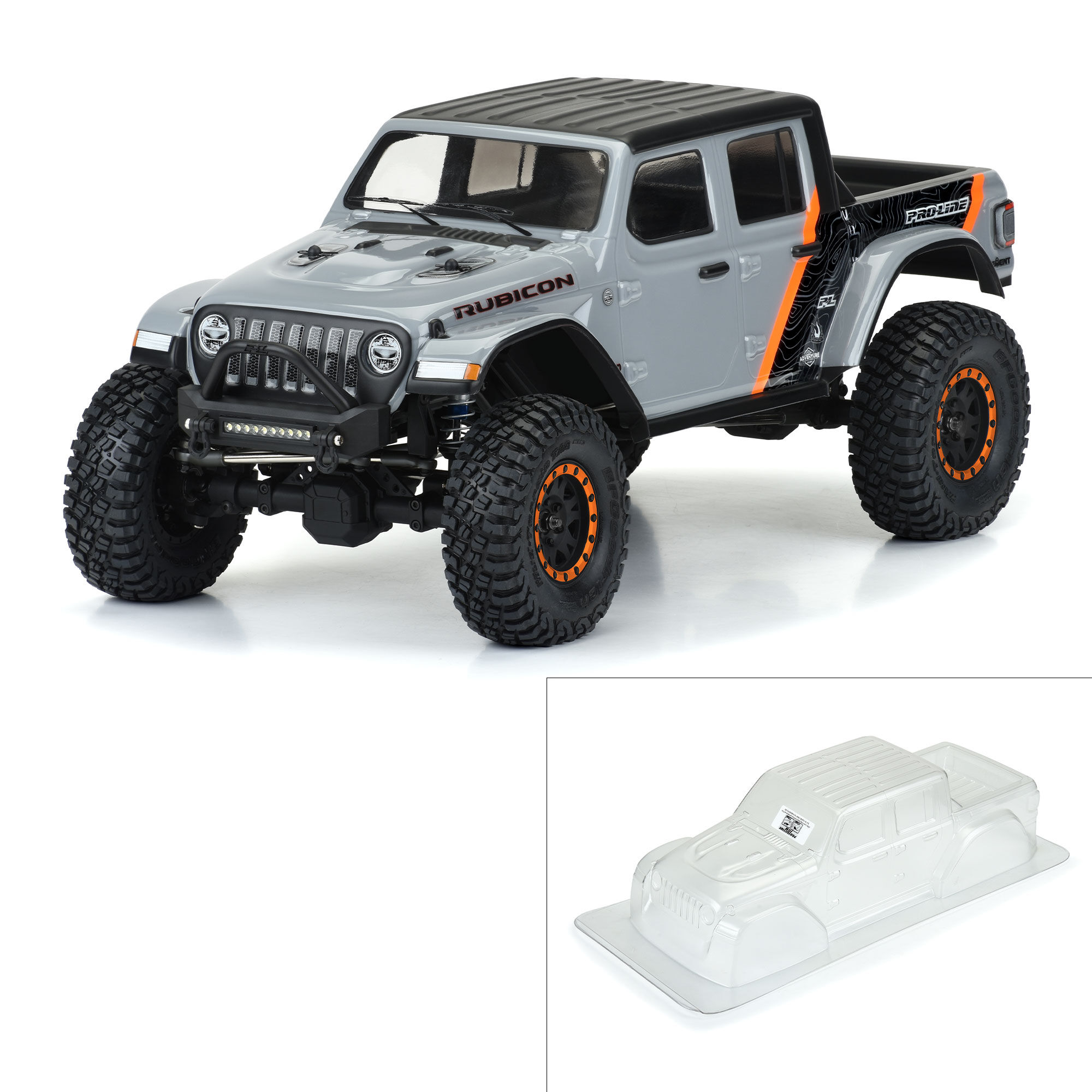1/10 2020 Jeep Gladiator Clear Body 12.3" (313mm) Wheelbase 1/10 2020 Jeep Gladiator Clear Body 12.3" (313mm) Wheelbase - Image 1