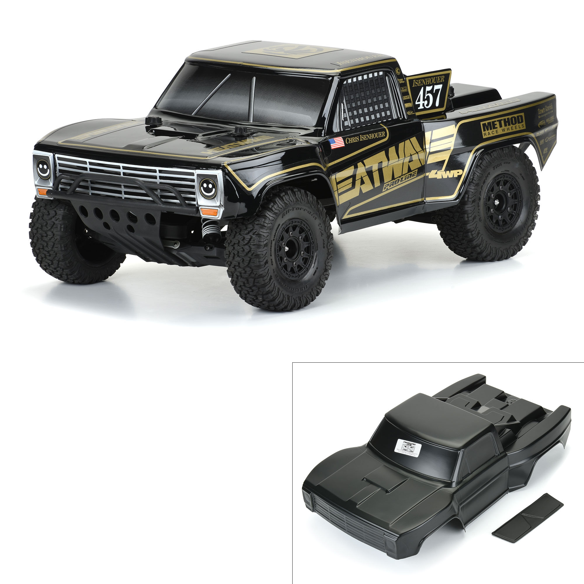 1/10 Pre-Cut 1967 Ford F-100 Heatwave Black Body: Short Cour 1/10 Pre-Cut 1967 Ford F-100 Heatwave Black Body: Short Cour - Image 1