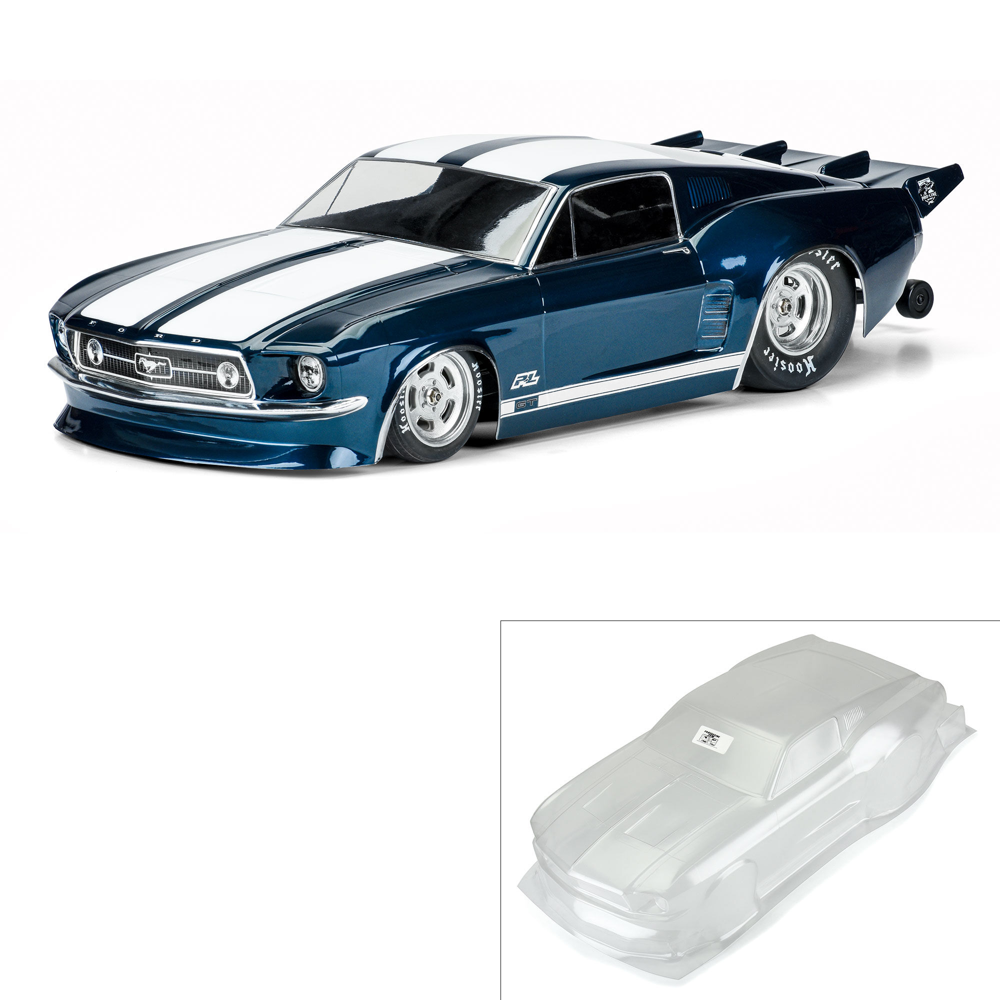 1/10 1967 Ford Mustang Clear Body: Drag Car 1/10 1967 Ford Mustang Clear Body: Drag Car - Image 1