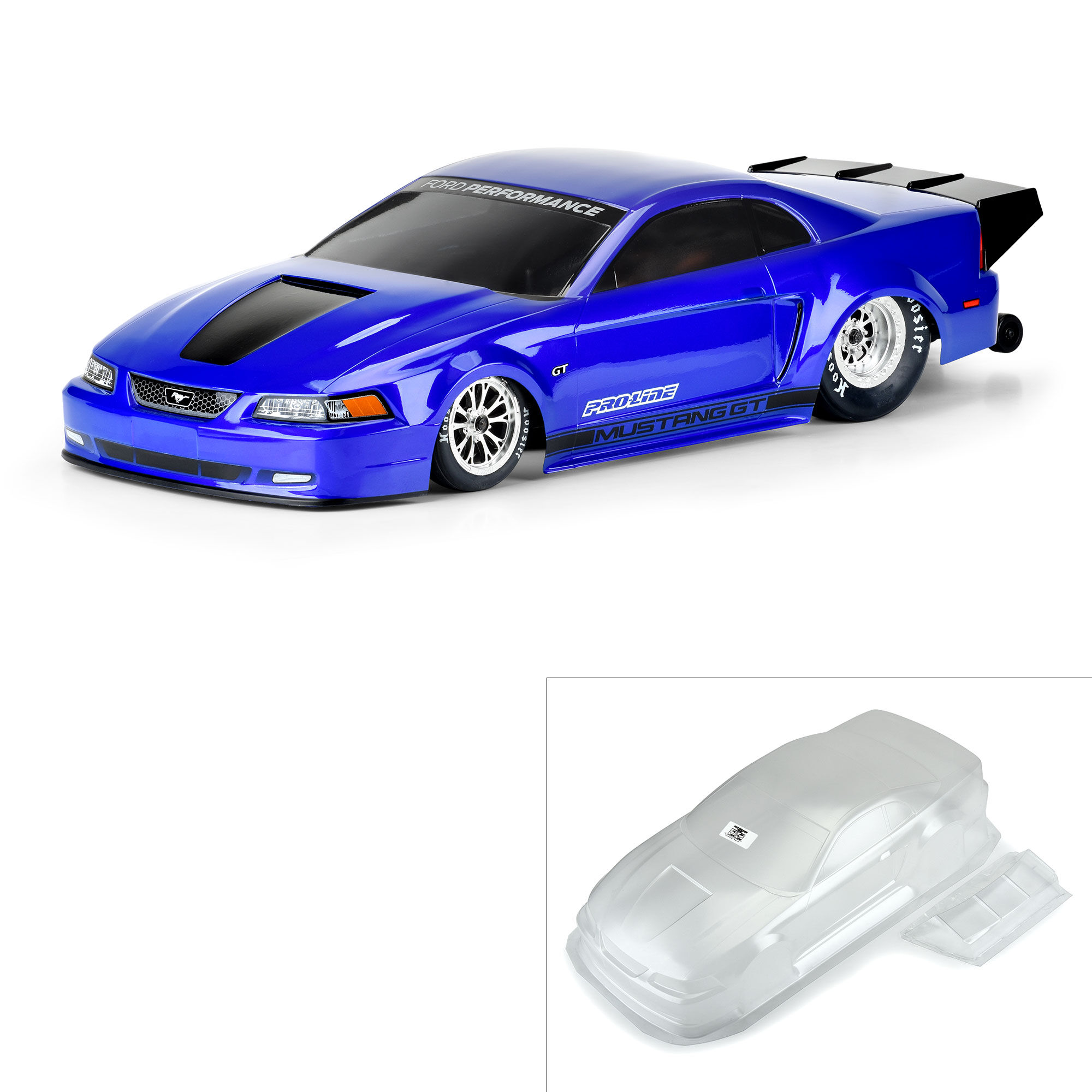 1/10 1999 Ford Mustang Clear Body: Drag Car 1/10 1999 Ford Mustang Clear Body: Drag Car - Image 1