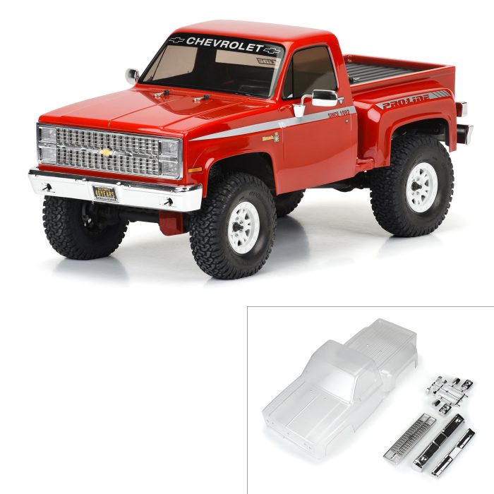 1982 Chevy K-10 Clear Body Set with Scale Molded Accesories - Image 1