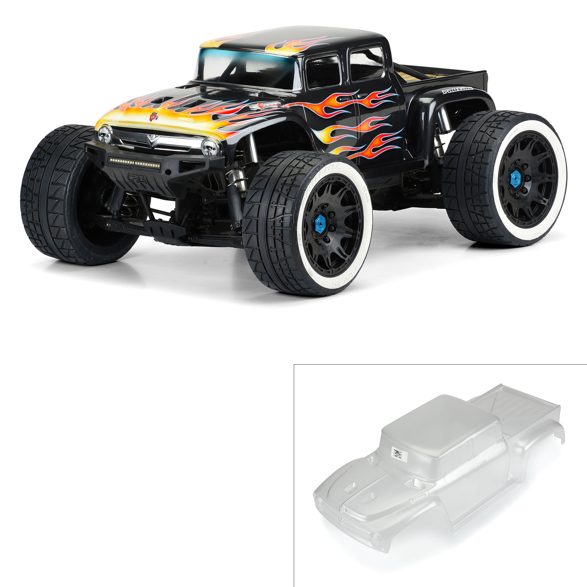 1/6 Pre-Cut 1956 Ford F-100 Clear Body for X-MAXX 1/6 Pre-Cut 1956 Ford F-100 Clear Body for X-MAXX - Image 1