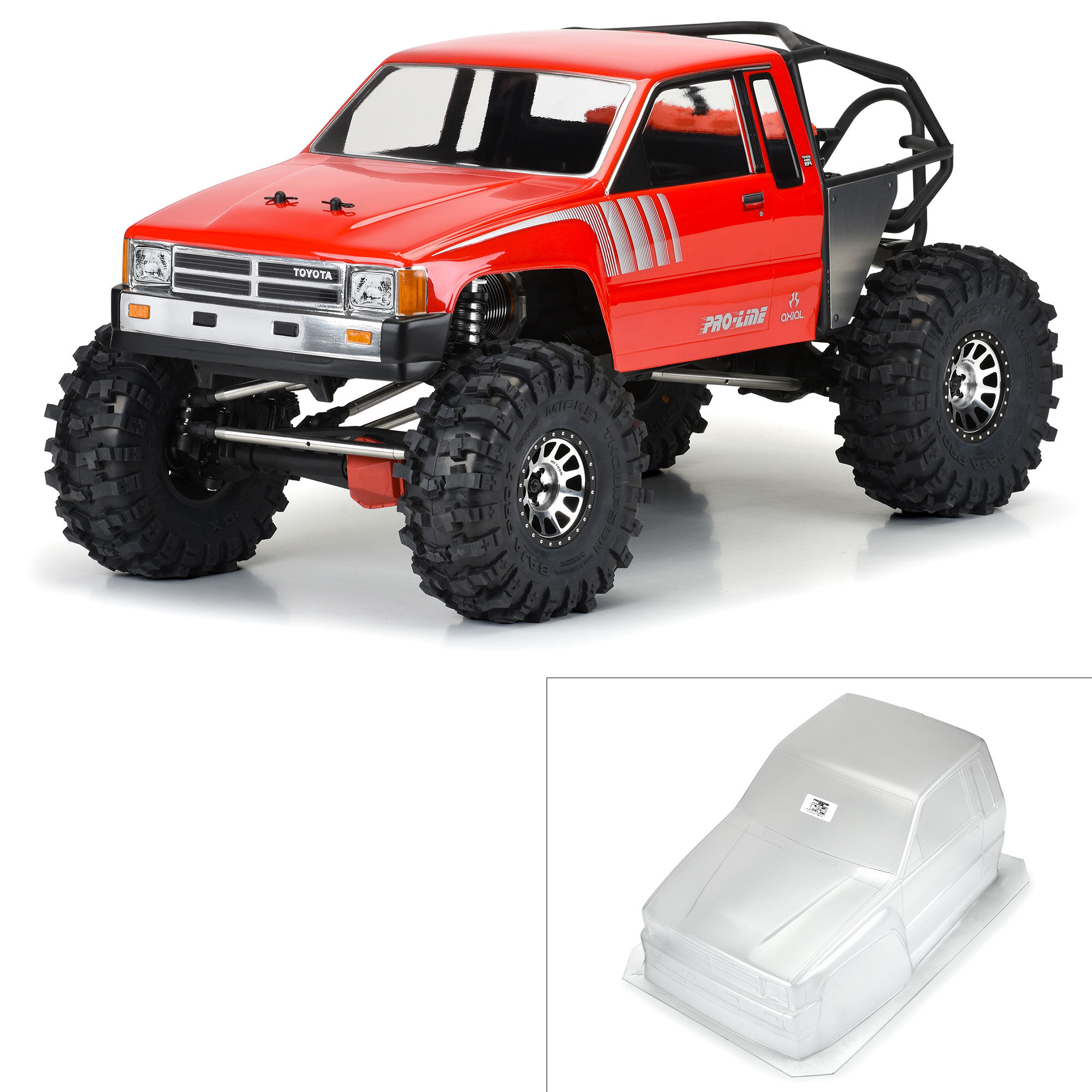 1/6 1985 Toyota Hilux SR5 Cab-Only Clear Body: SCX6 1/6 1985 Toyota Hilux SR5 Cab-Only Clear Body: SCX6 - Image 1