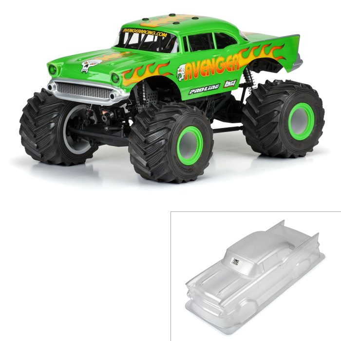1/8 1957 Chevy Bel Air Avenger Clear Body: LMT,Crawler & MT - Image 1