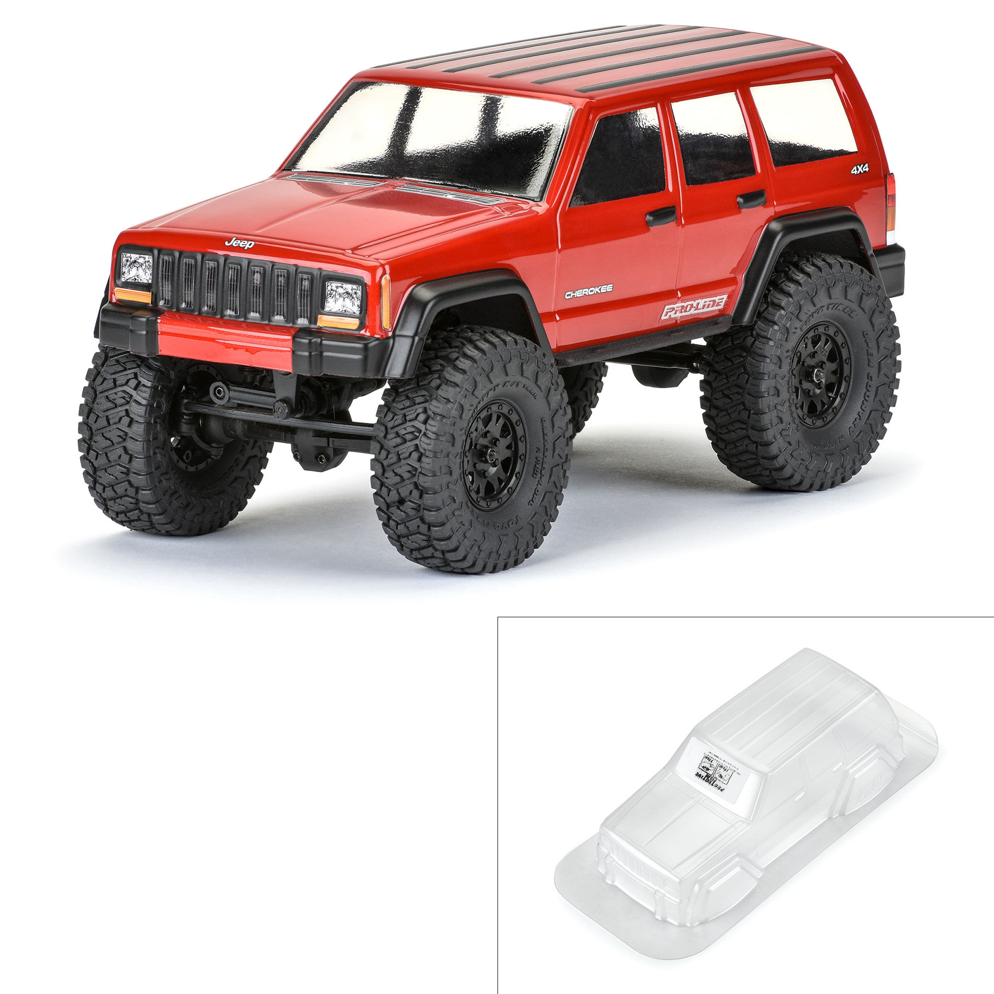 1/24 2001 Jeep Cherokee Clear Body: SCX24 1/24 2001 Jeep Cherokee Clear Body: SCX24 - Image 1