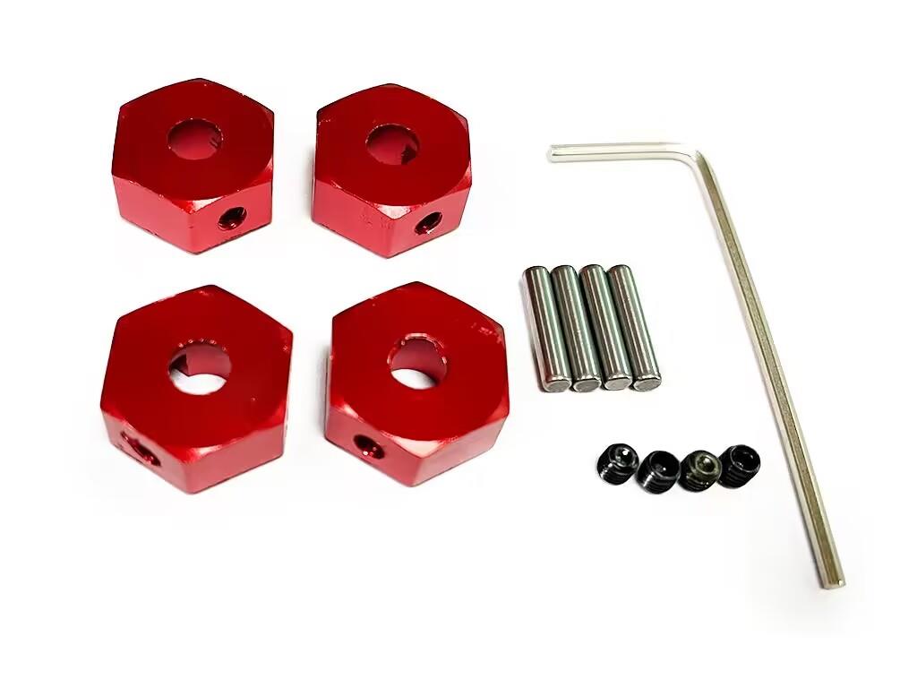 Wheel Hex Drive 14mm Red Alum 3S (Pk4) Wheel Hex Drive 14mm Red Alum 3S (Pk4) - Image 1