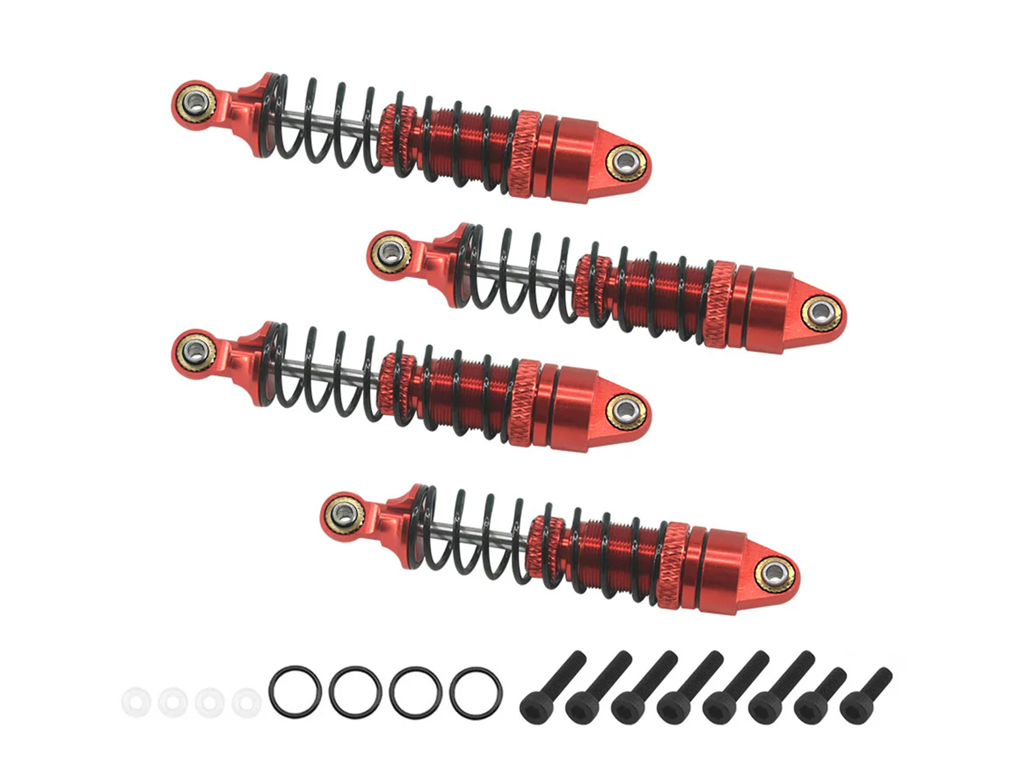 Aluminum Shock Set (Fr&Rr) Red Aluminum Shock Set (Fr&Rr) Red, Grom - Image 1
