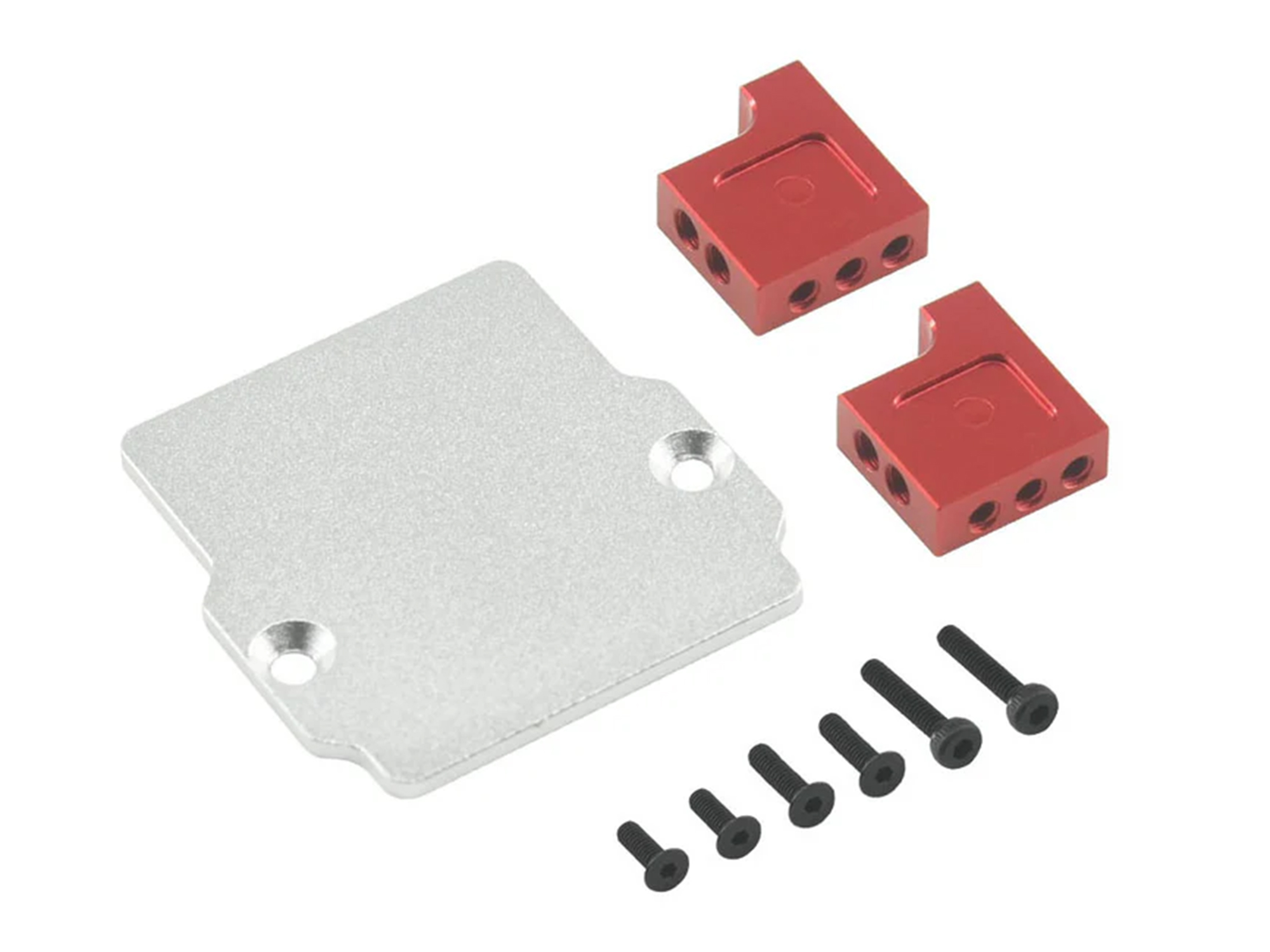 Aluminum Servo / ESC Mount Aluminum Servo / ESC Mount, Red, Grom - Image 1